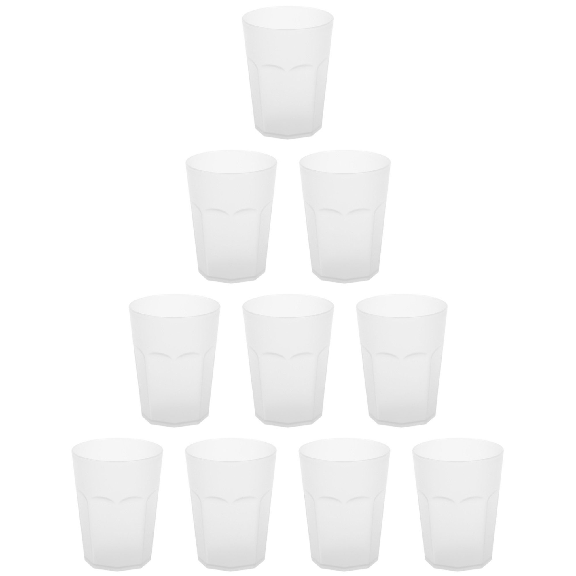 Engelland Becher Plastikbecher in modernen Neonfarben, Mehrweg, 10-tlg., Kunststoff, spülmaschinengeeignet, bruchfest, wiederverwendbar, 250 ml, 0,25 Liter