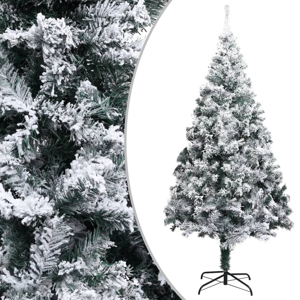 vidaXL Künstlicher Weihnachtsbaum Künstlicher Weihnachtsbaum Beschneit Grün 400 cm PVC