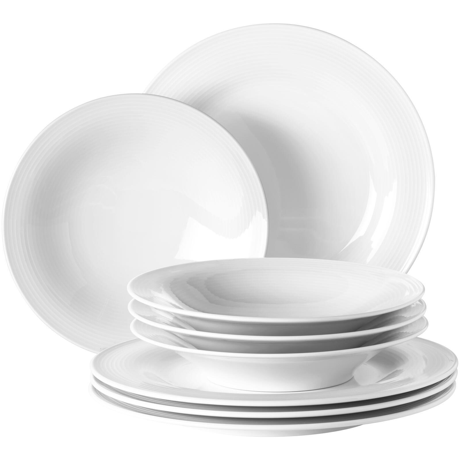 Seltmann Weiden Kombiservice Beat Tafelservice 8er Set (8-tlg), Porzellan