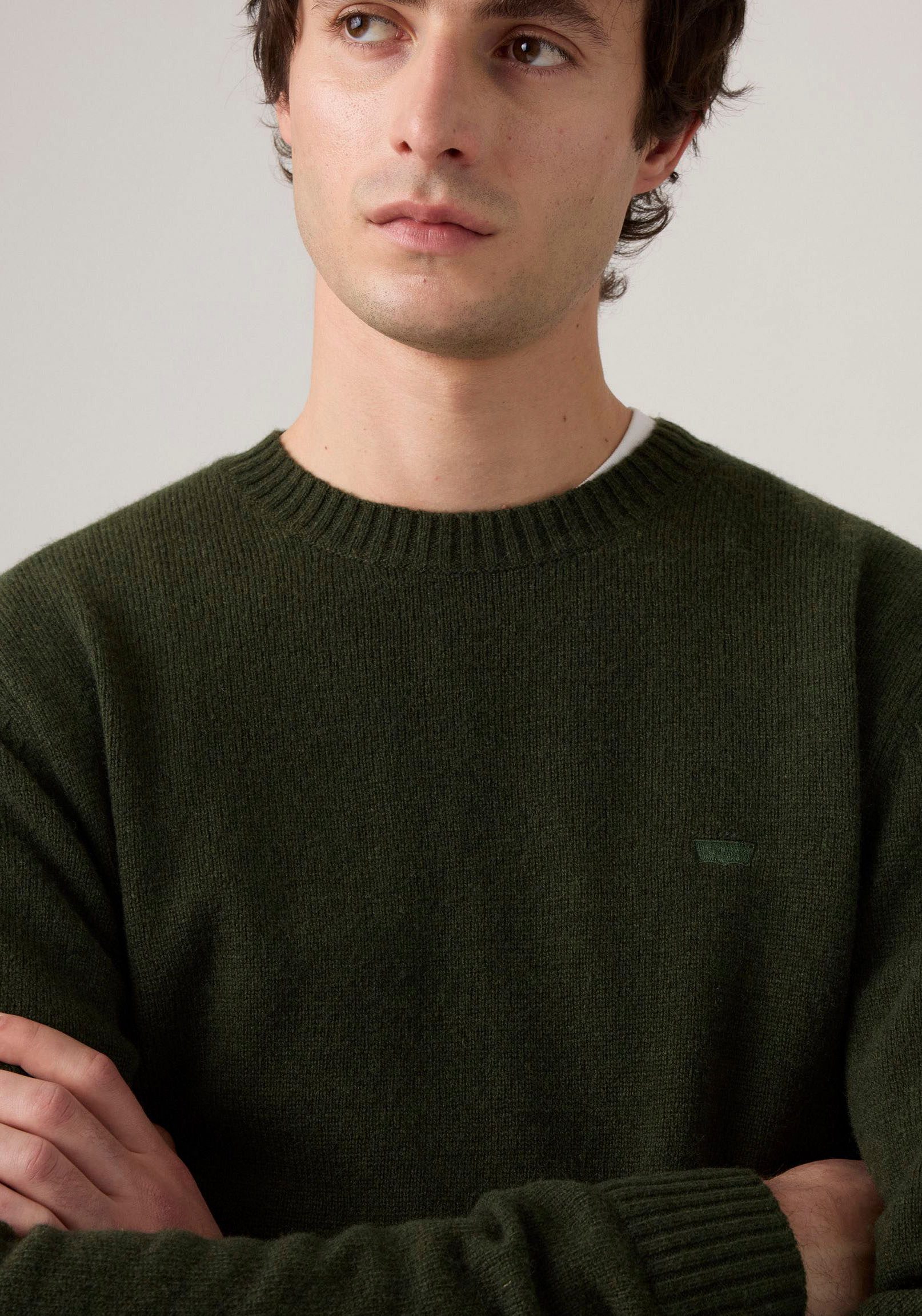 Levi's® Wollpullover ORIGINAL HM SWEATER klassische Rundhalsform