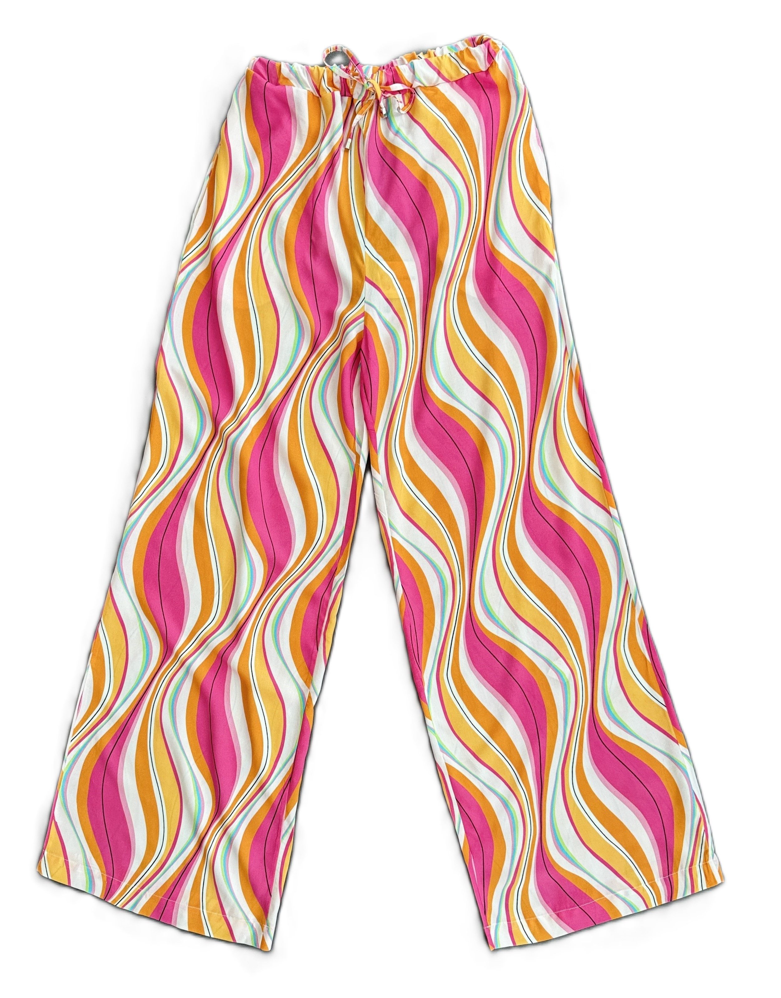 Zuckerwatte Palazzohose in attraktivem Wellenprint aus günstig online kaufen