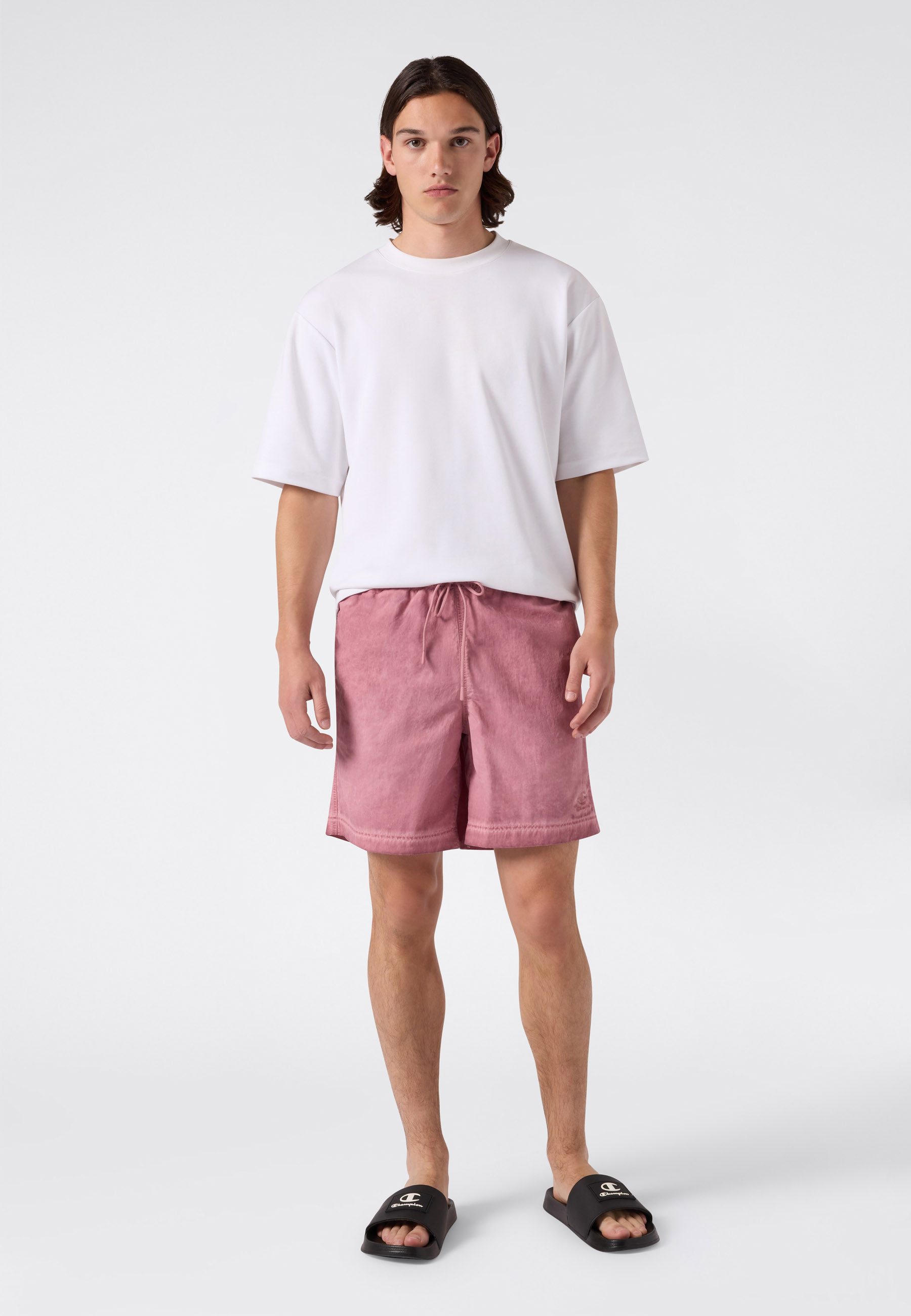Champion Badeshorts 5-inch Men's swim shorts unifarbene oder ausgewaschene Optik, leichtes Material aus Polyamid – Bild 4 von 5
