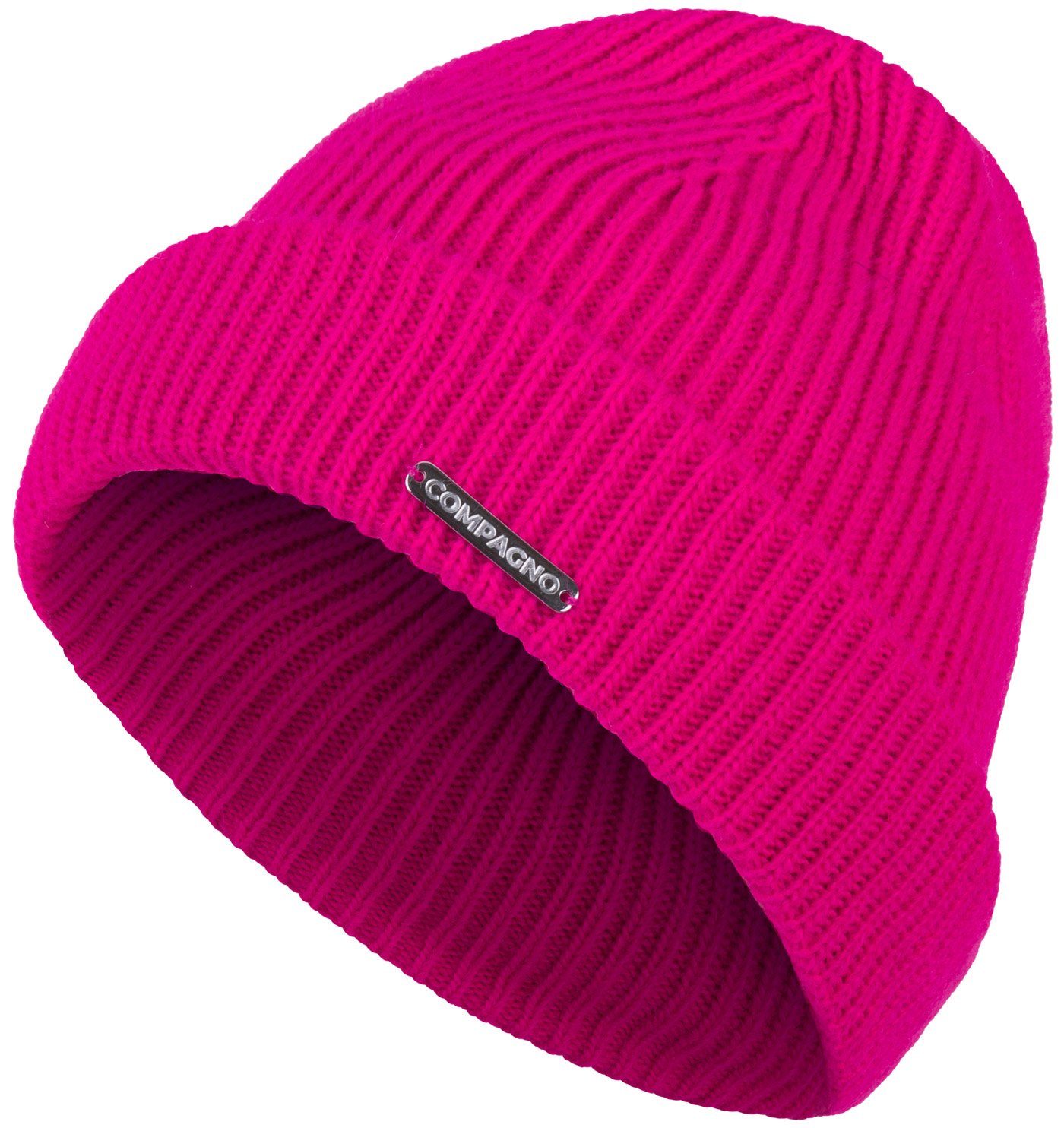 compagno Strickmütze (1-St) Kindermütze Wintermütze Beanie Jungen Mädchen Strickmütze 2-10 Jahre pink