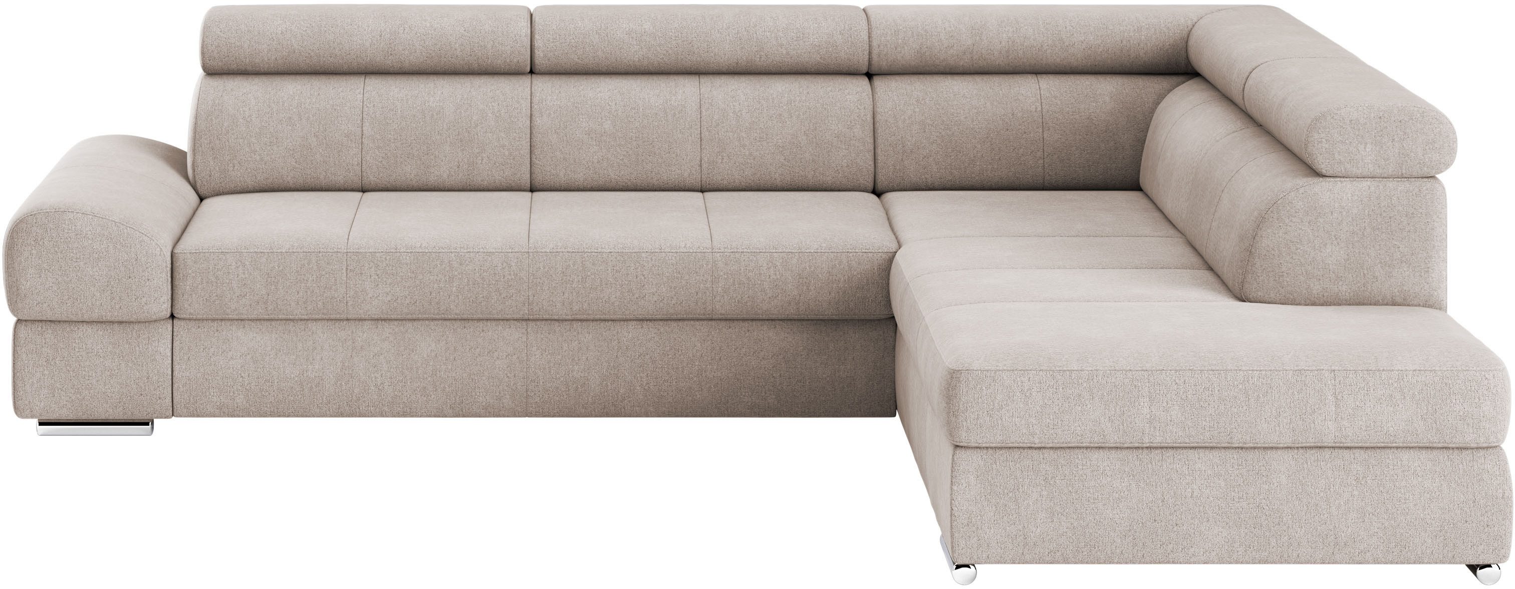 sit&more Ecksofa "Broadway L-Form" mit verstellbaren Kopfteilen, wahlweise günstig online kaufen