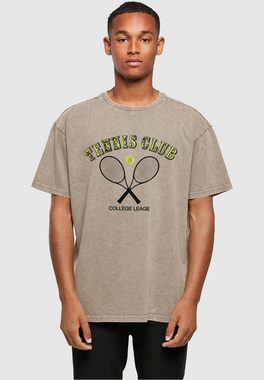 Merchcode T-Shirt Merchcode Herren Tennis Club Acid Washed Oversized Tee (1-tlg)