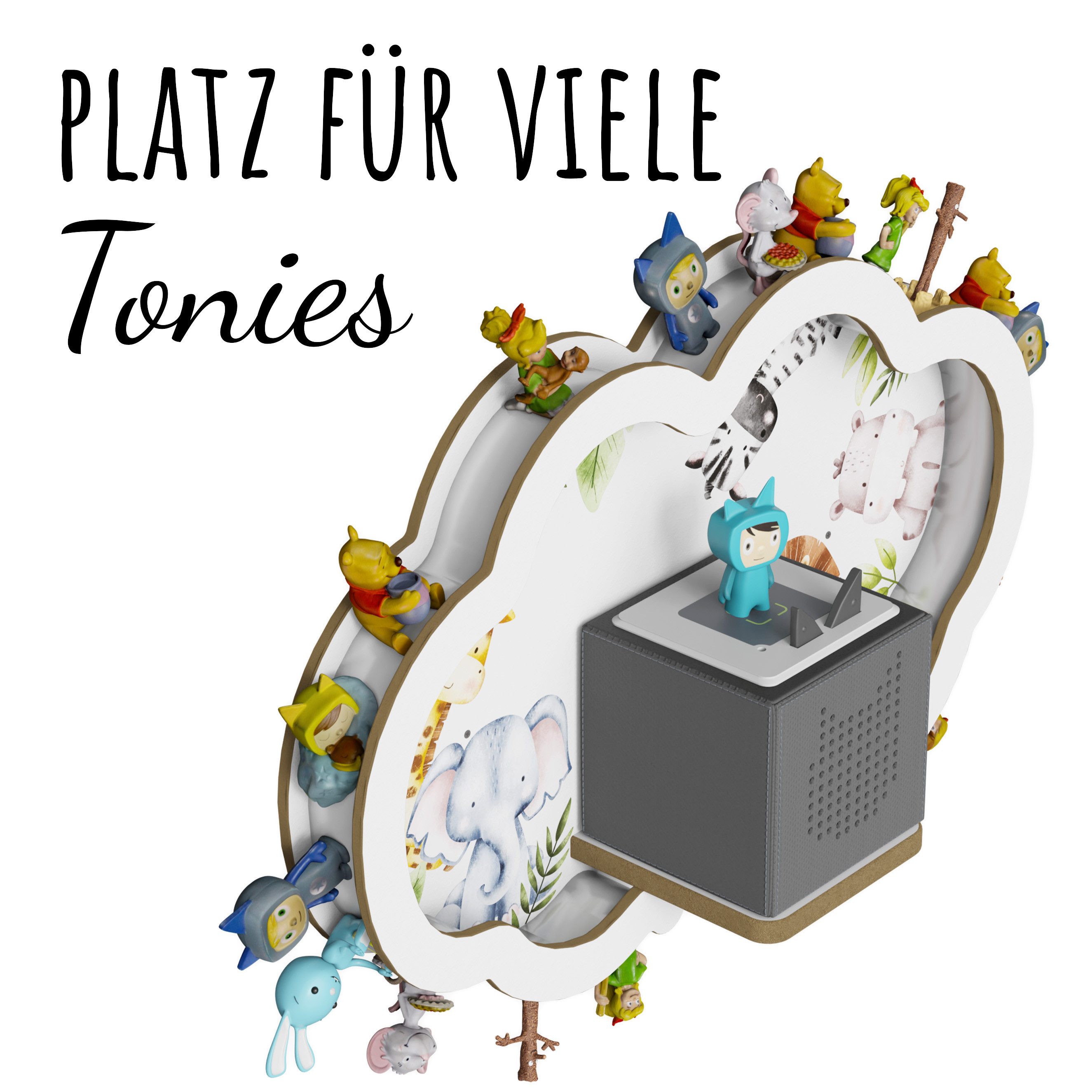 Holzura Kinderregal Tonieregal für Toniebox, Kinderregal Wolke Regal Tonie günstig online kaufen
