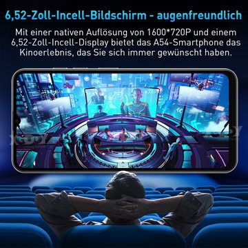 XGODY A54 Dual-SIM Android 10, 4G Quad-Core Smartphone (16,51 cm/6.5 Zoll, 32 GB Speicherplatz, 15 MP Kamera, INCELL-Bildschirm mit 720*1600, MMS, MP3-Player, Gesichts-Erkennung)