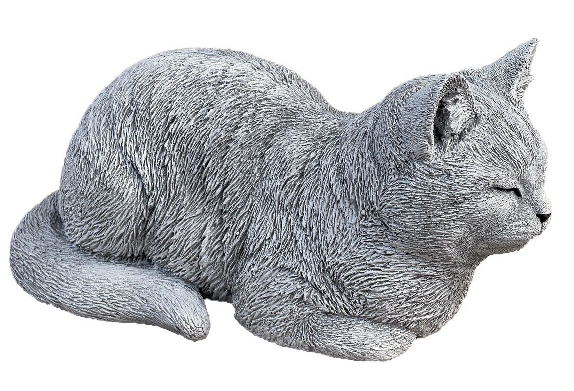 Stone and Style Gartenfigur Frostfeste Steinfigur Katze Träumerle