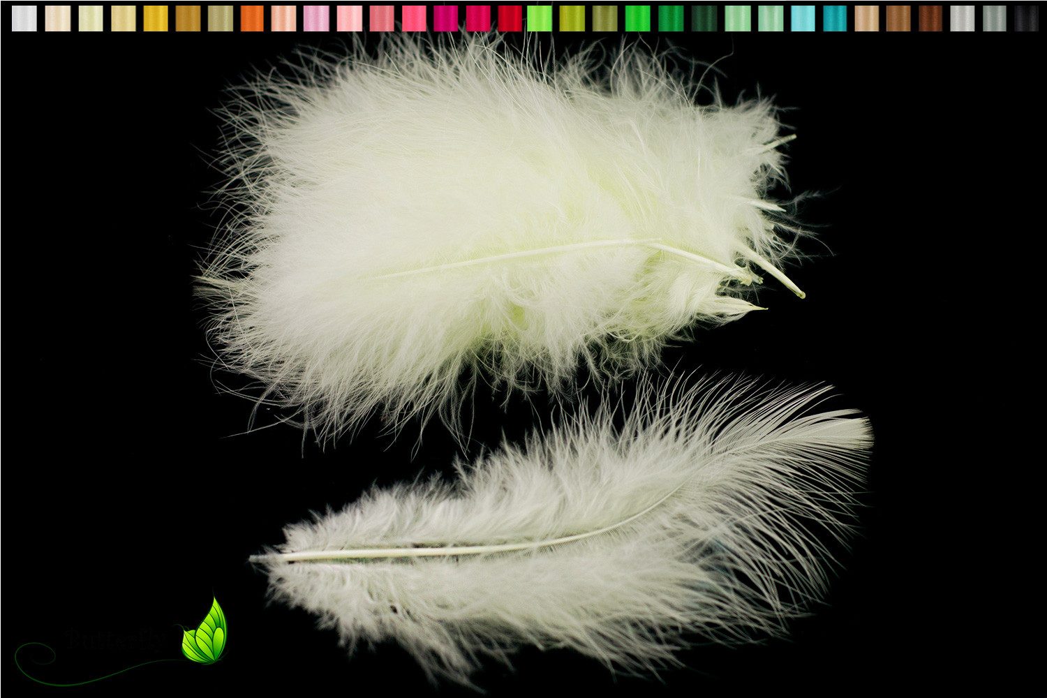 Creativery Bastelfedern, 20 Marabufedern ca. 12-17cm
