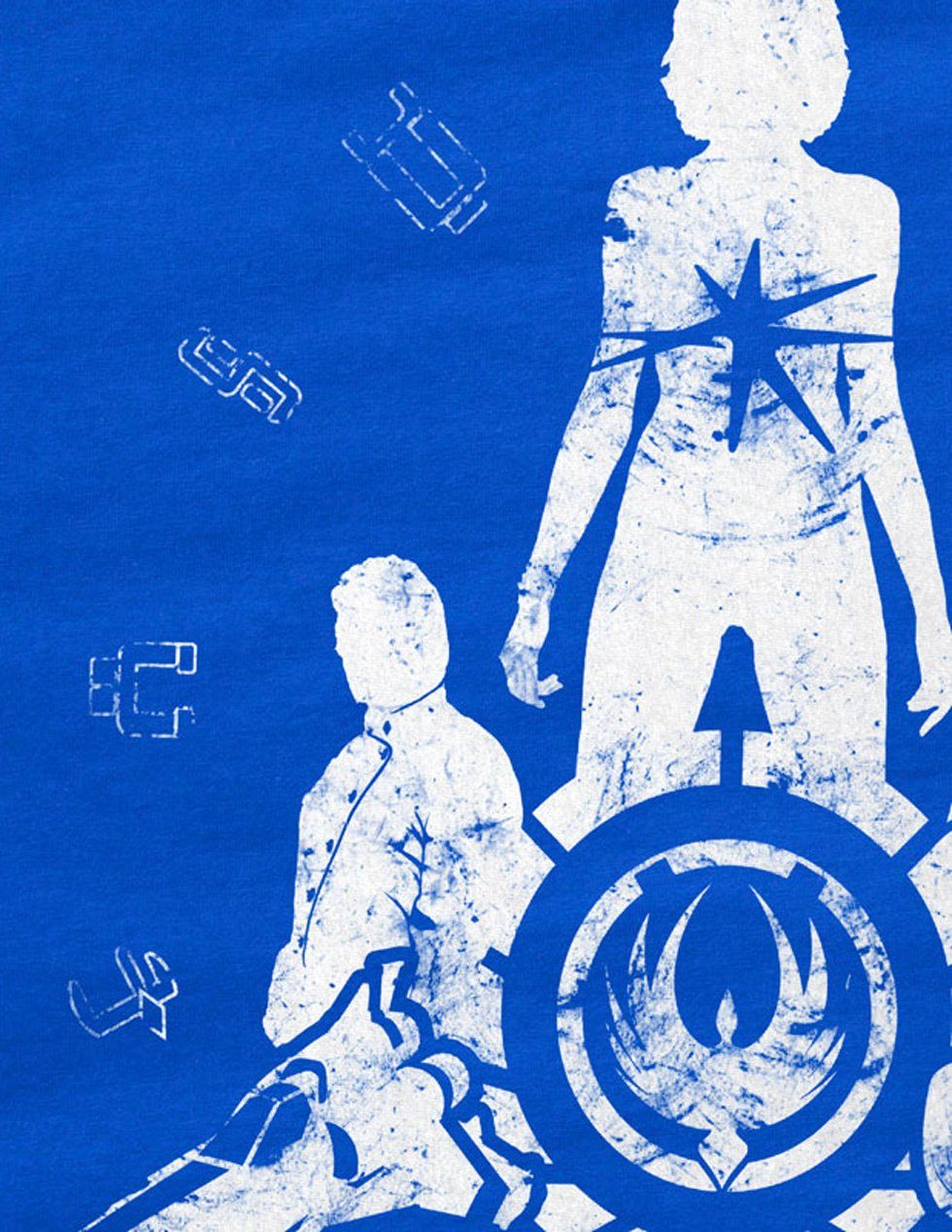 Print-Shirt style3 Herren Stars blau Battle space T-Shirt galactica