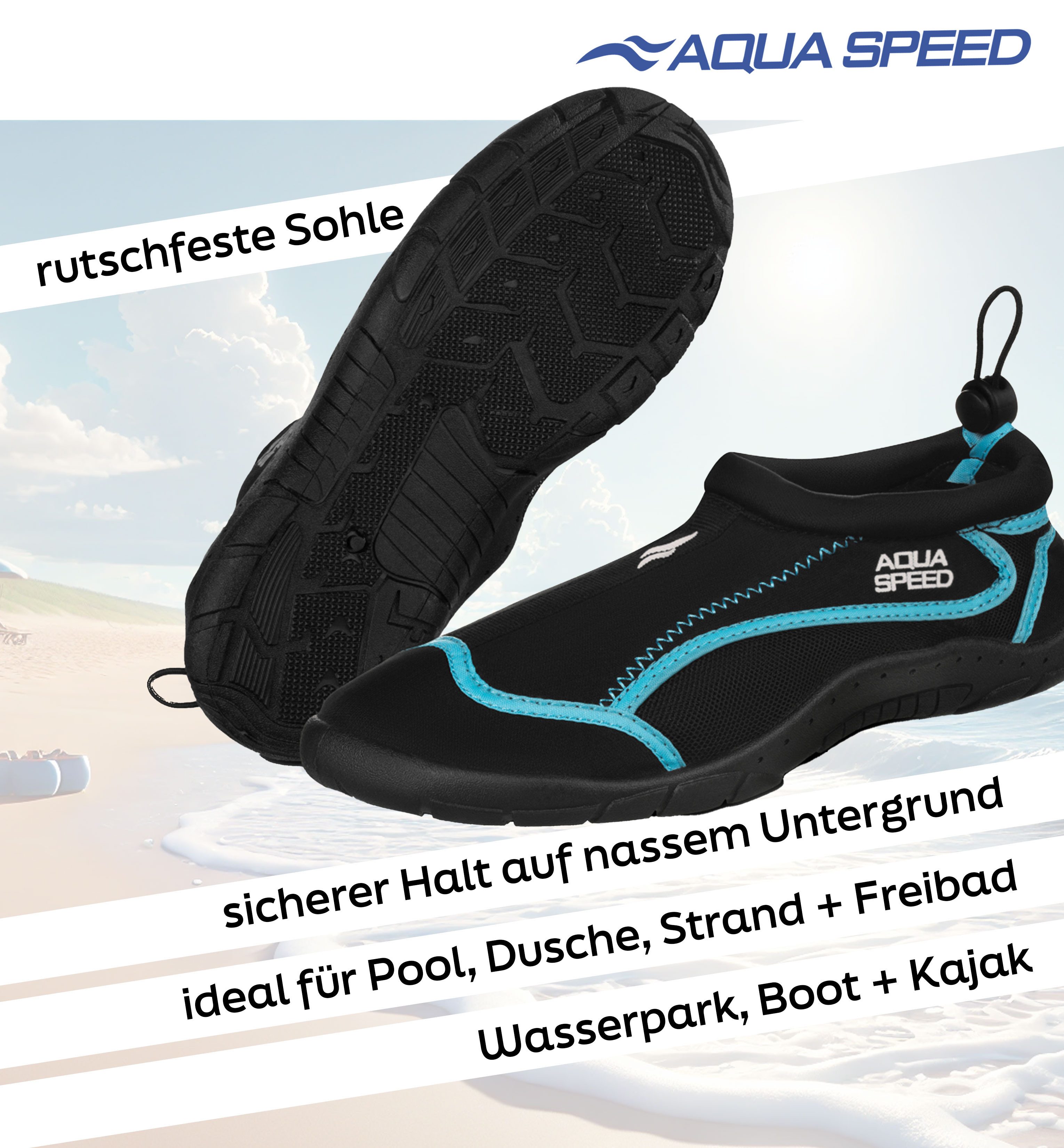 Aqua Speed Herren Aquaschuhe Gr. 43 – Rutschfeste Sohle & weiche Passform W günstig online kaufen