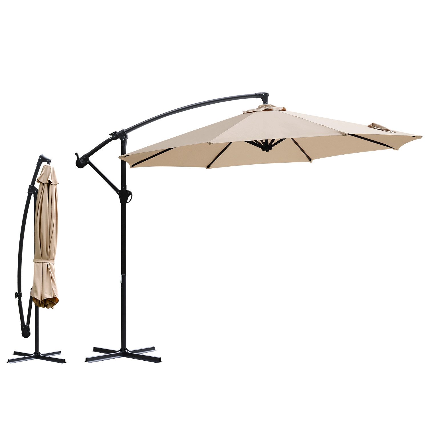 Sekey Sonnenschirm Ø300cm Gartenschirm mit ständer, günstig online kaufen