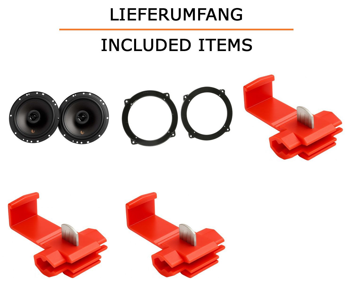 JUST SOUND best choice for caraudio Lautsprecher Boxen Einbauset Infinity Alpha 603F Audi TT 8J Auto-Lautsprecher (60 W)