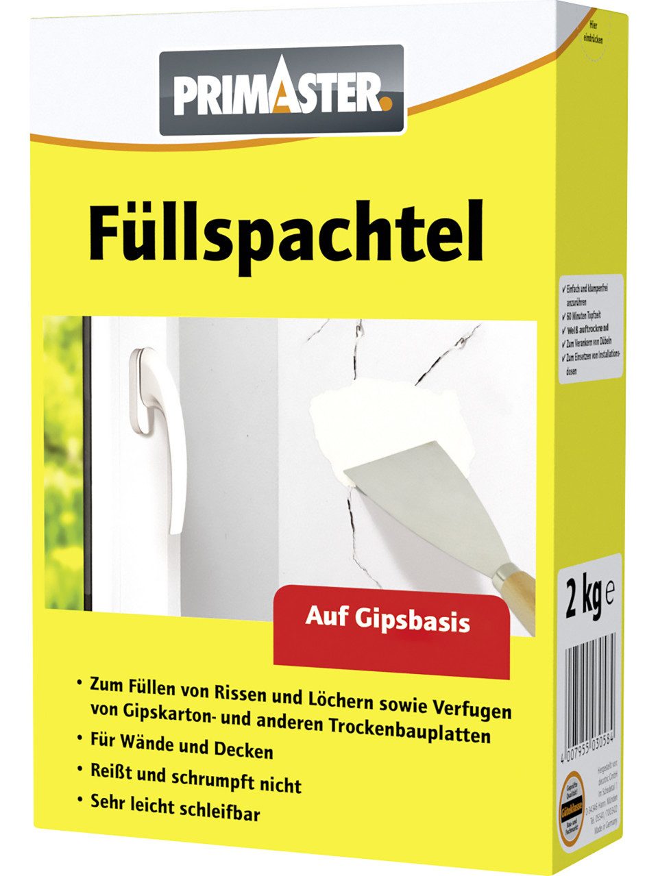 Spachtelmasse Primaster Füllspachtel 2 kg