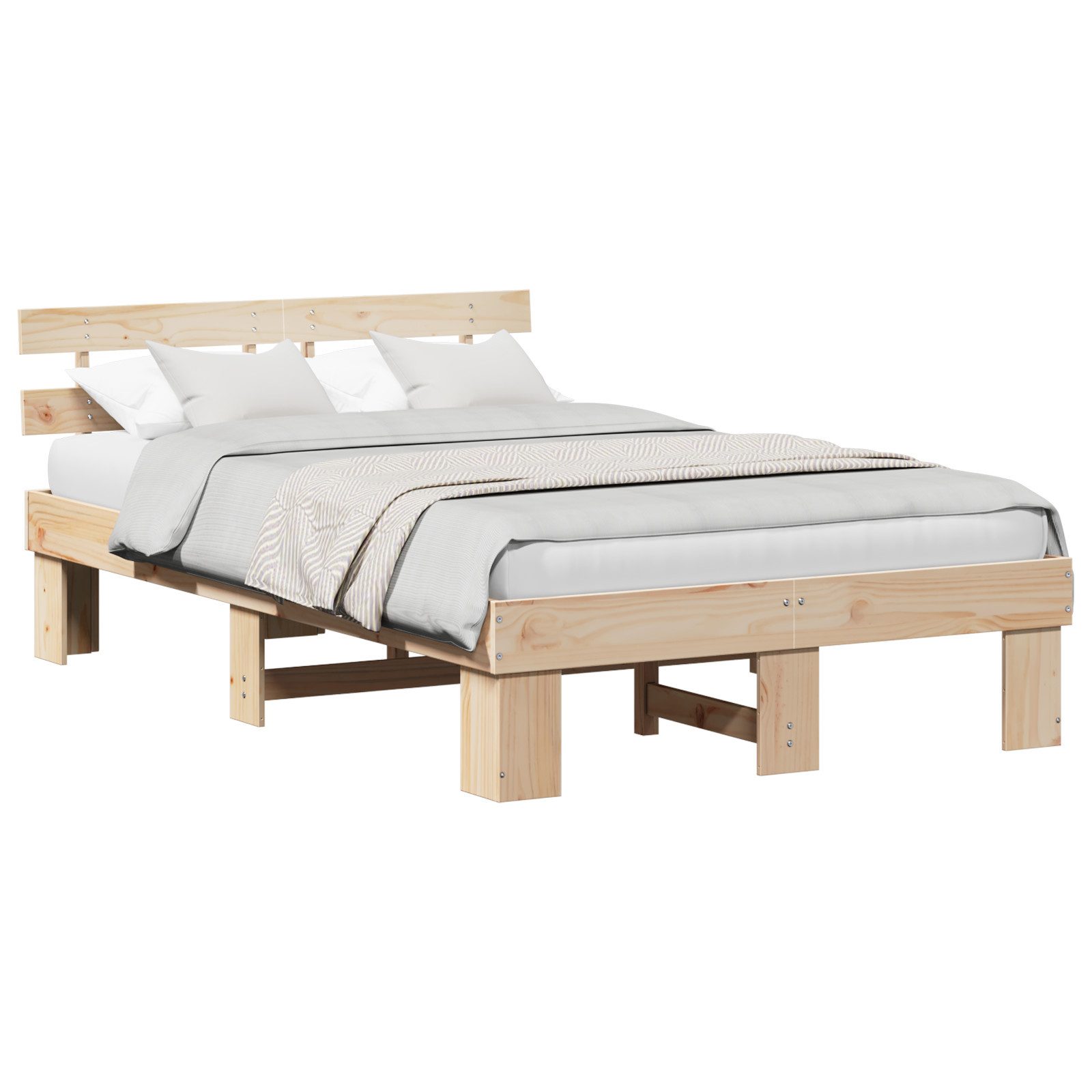 vidaXL Bett Bettgestell mit Kopfteil 120x200 günstig online kaufen