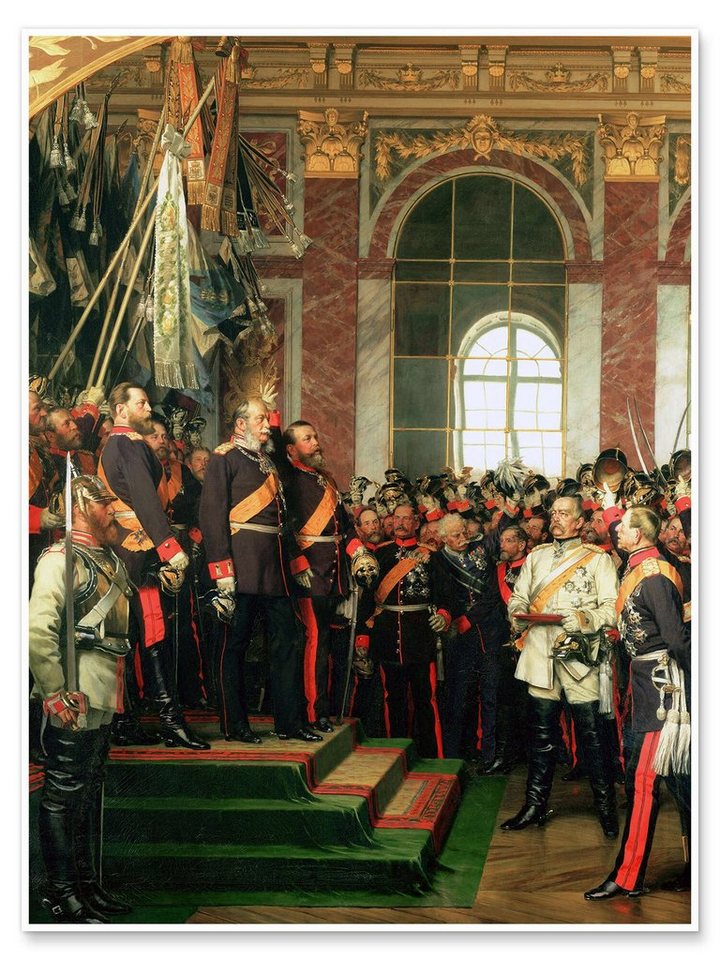 Posterlounge Wandbild, Die Proklamation Wilhelms als Kaiser des neuen  Deutschen Reiches