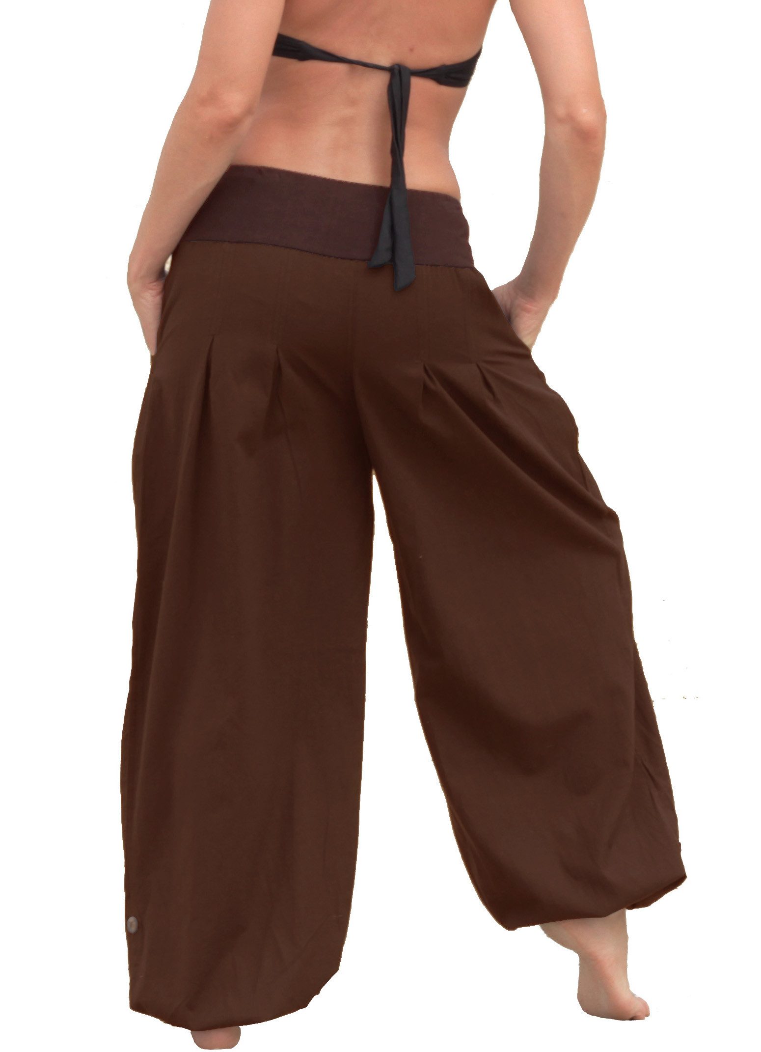 Leucht-Welten Pumphose Pumphose aus Baumwolle, Unisex, Nr. P1 Braun Baumwolle