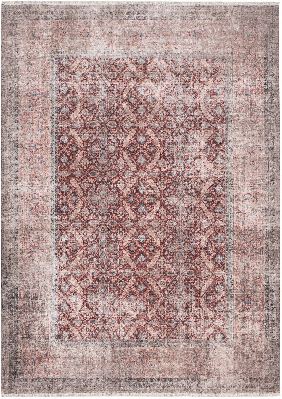 Obsession Teppich My Maurea 780, rechteckig, Höhe: 6 mm, Orientalisches Muster, Vintage Design, mit Fransen, Wohnzimmer