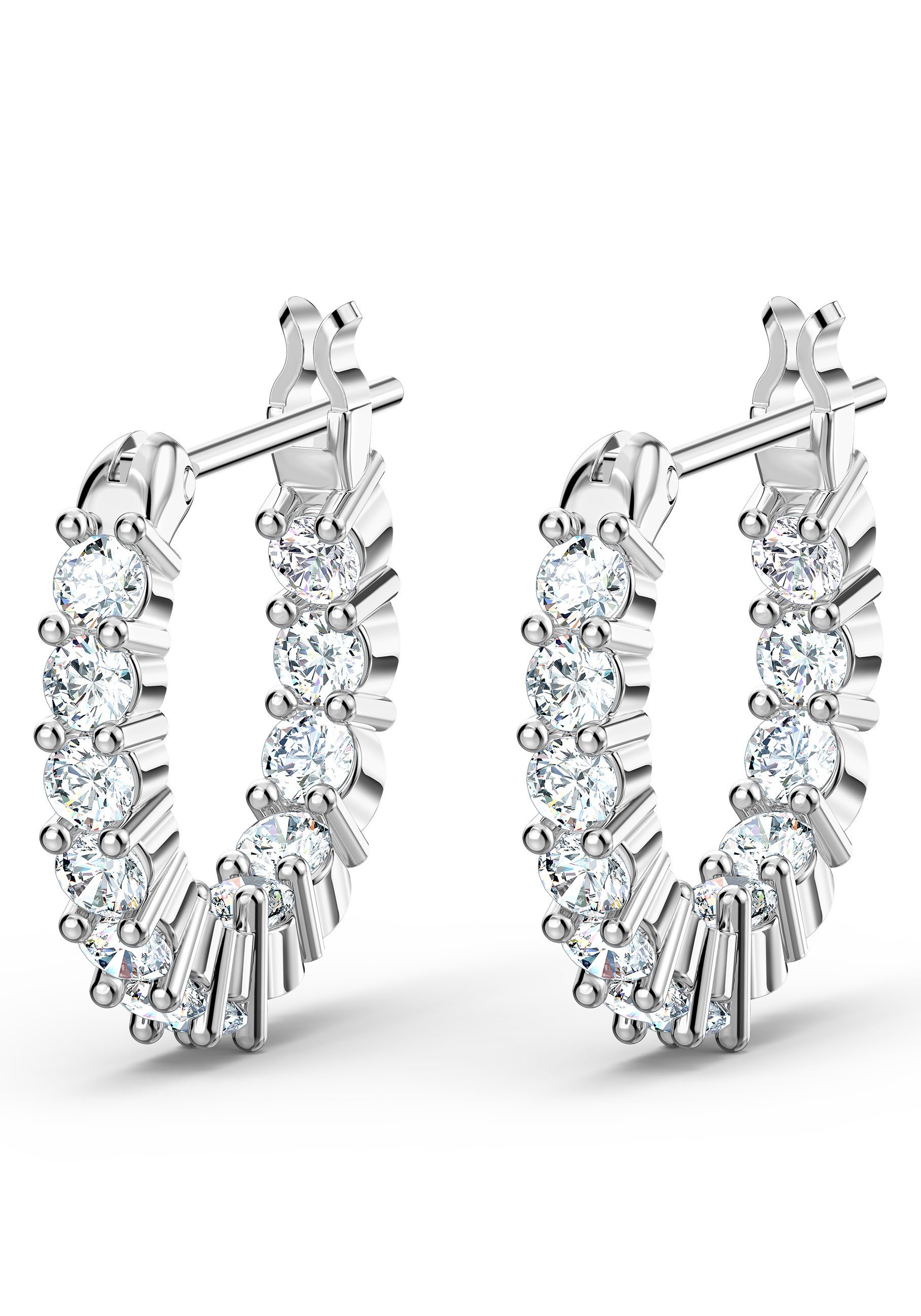 Swarovski Paar Creolen Schmuck Geschenk Matrix Tennis Vittore Ohrringe, Swarovski® Zirkonia (synth)