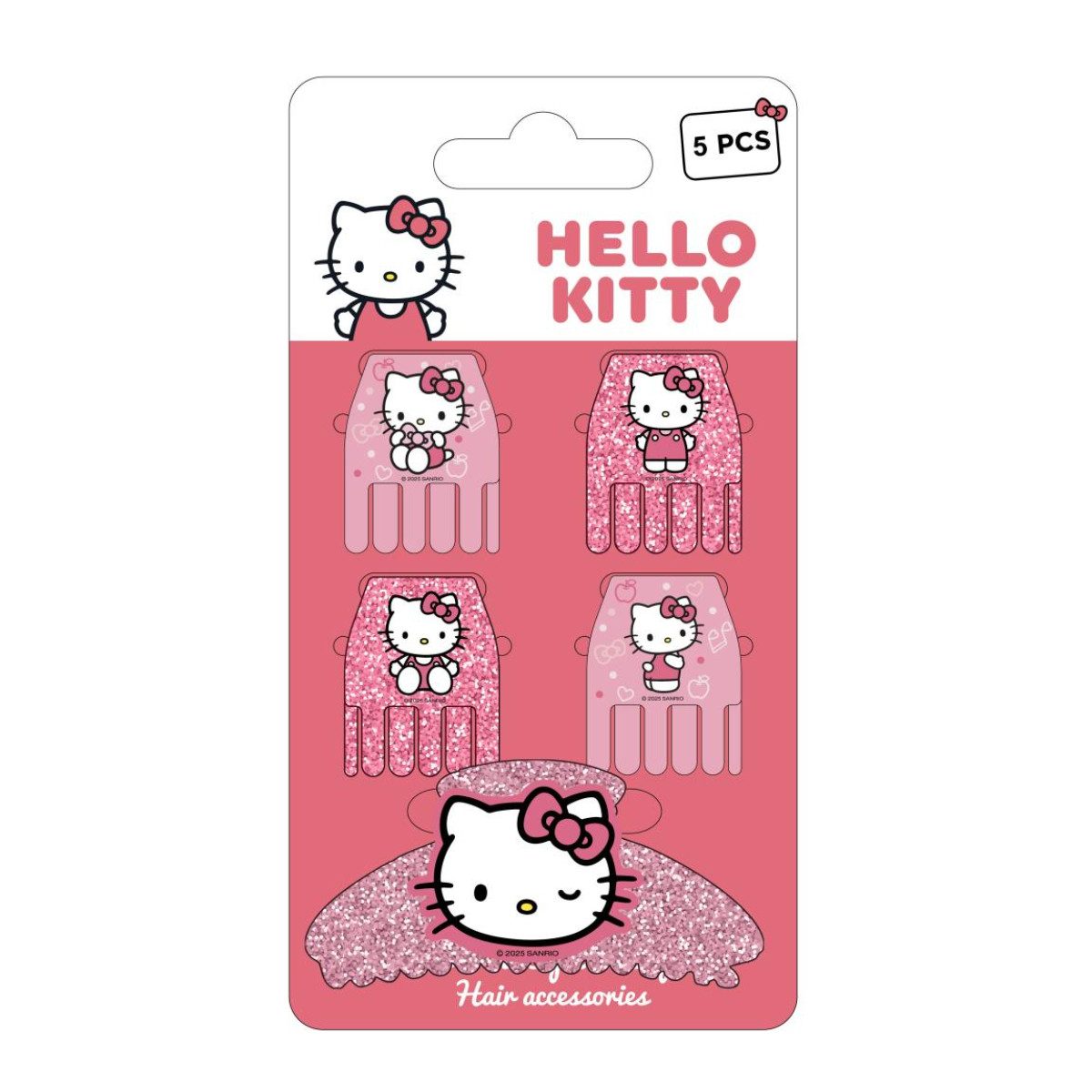 Cerda Haarklemme Hello Kitty Haaraccessoires – 4 Stück Kinder Haarspangen