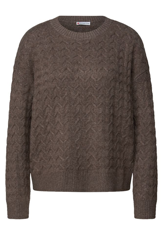 STREET ONE Strickpullover - modischer Zopfstrick günstig online kaufen
