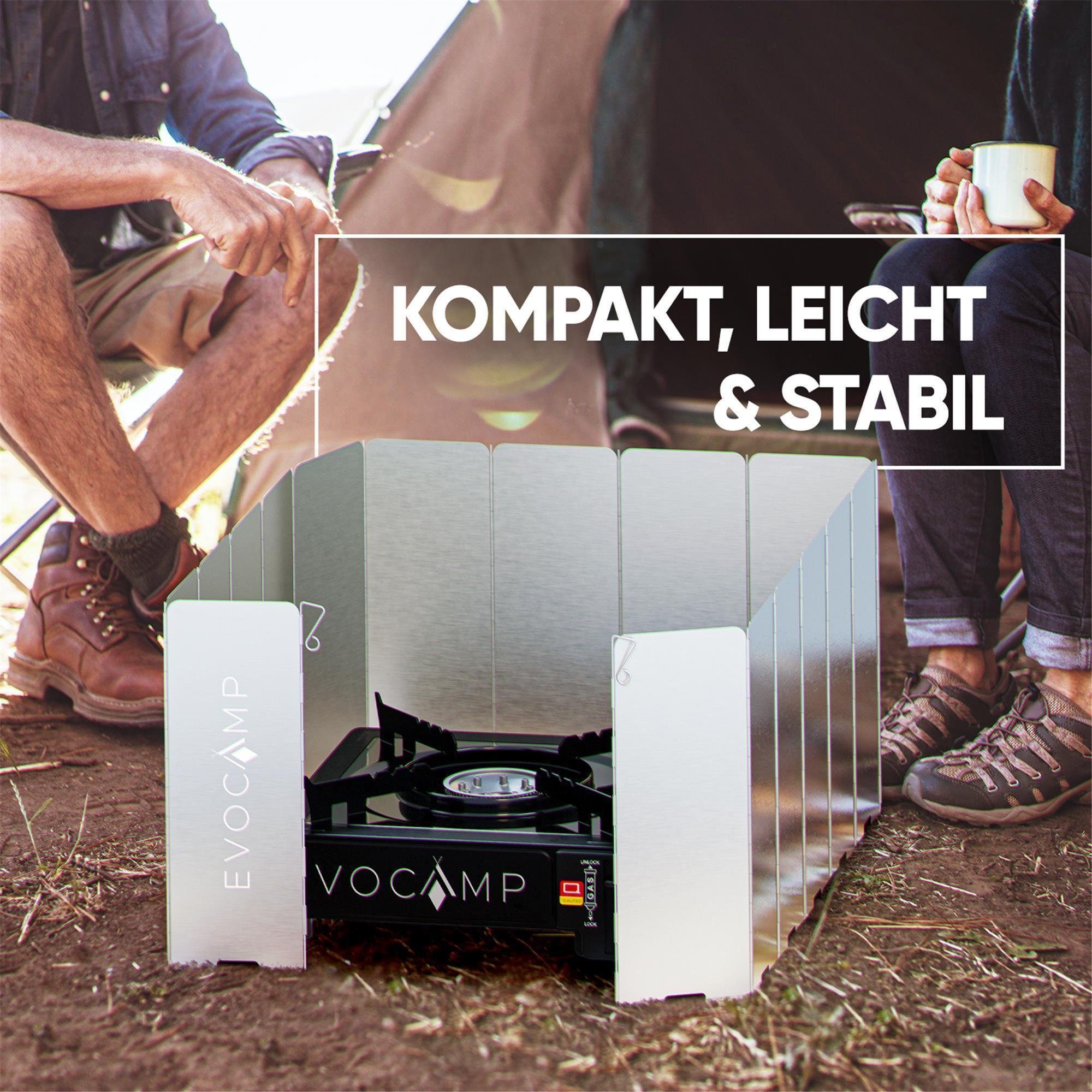 EVOCAMP Gaskocher Windschutz faltbar in 3 Größen inklusive Tasche, Windfang für Outdoor, (16-St), faltbar und vielseitig einsetzbar beim Camping und Outdoor-Gri – Bild 5 von 5