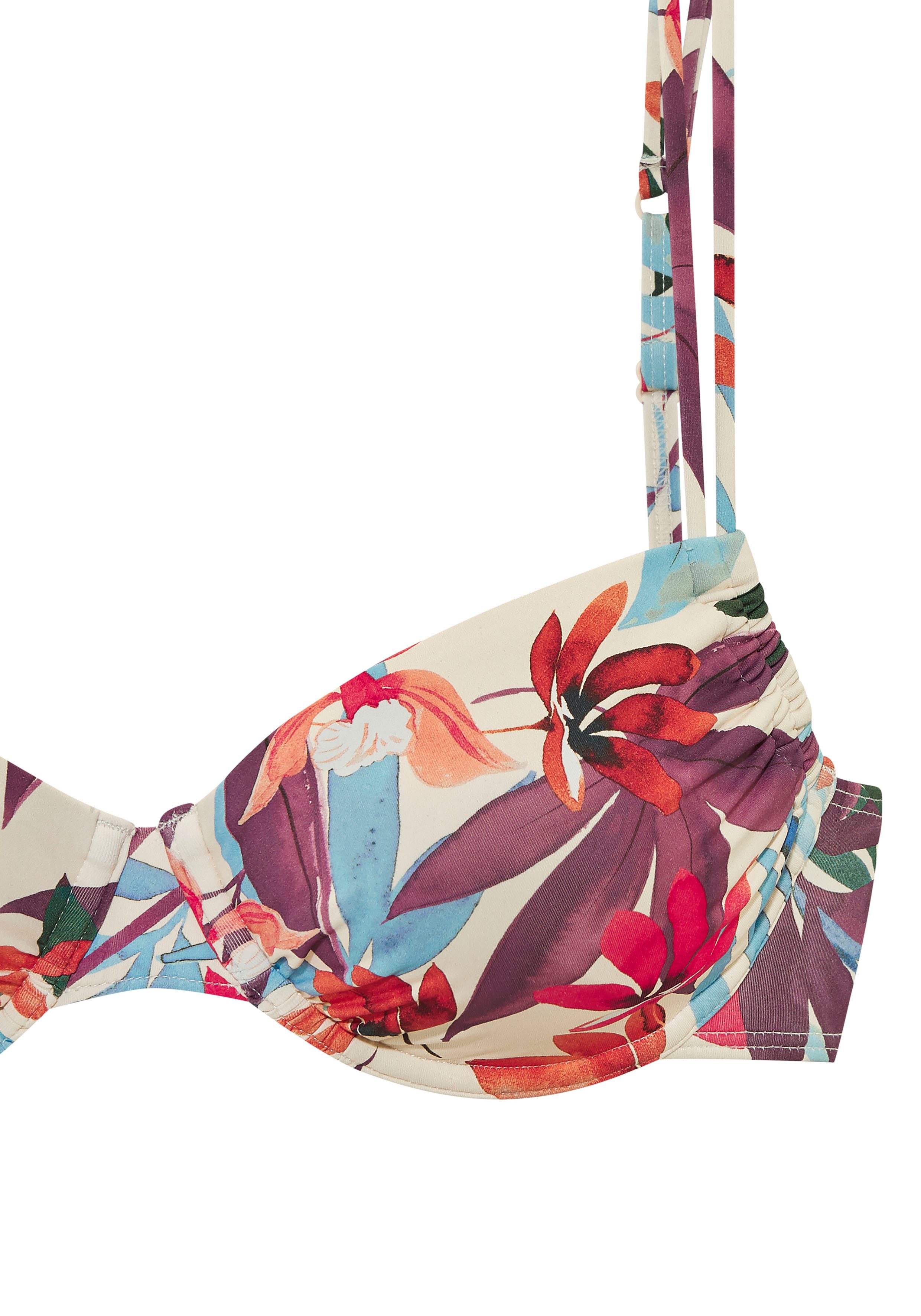 LASCANA Bügel-Bikini-Top Imani, mit sommerlichem Blätterprint