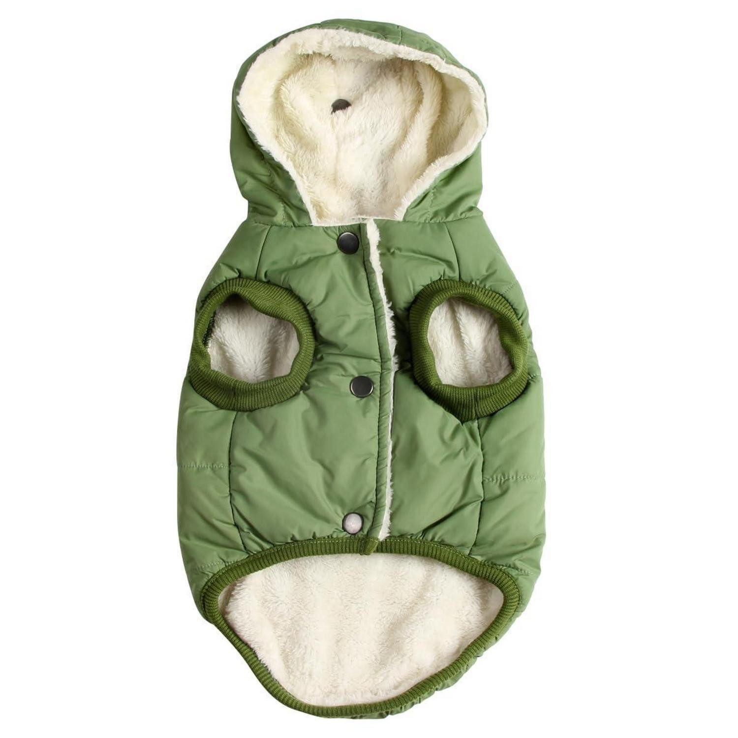 LuxusKollektion Hundemantel Hundemantel Kapuze Grün S