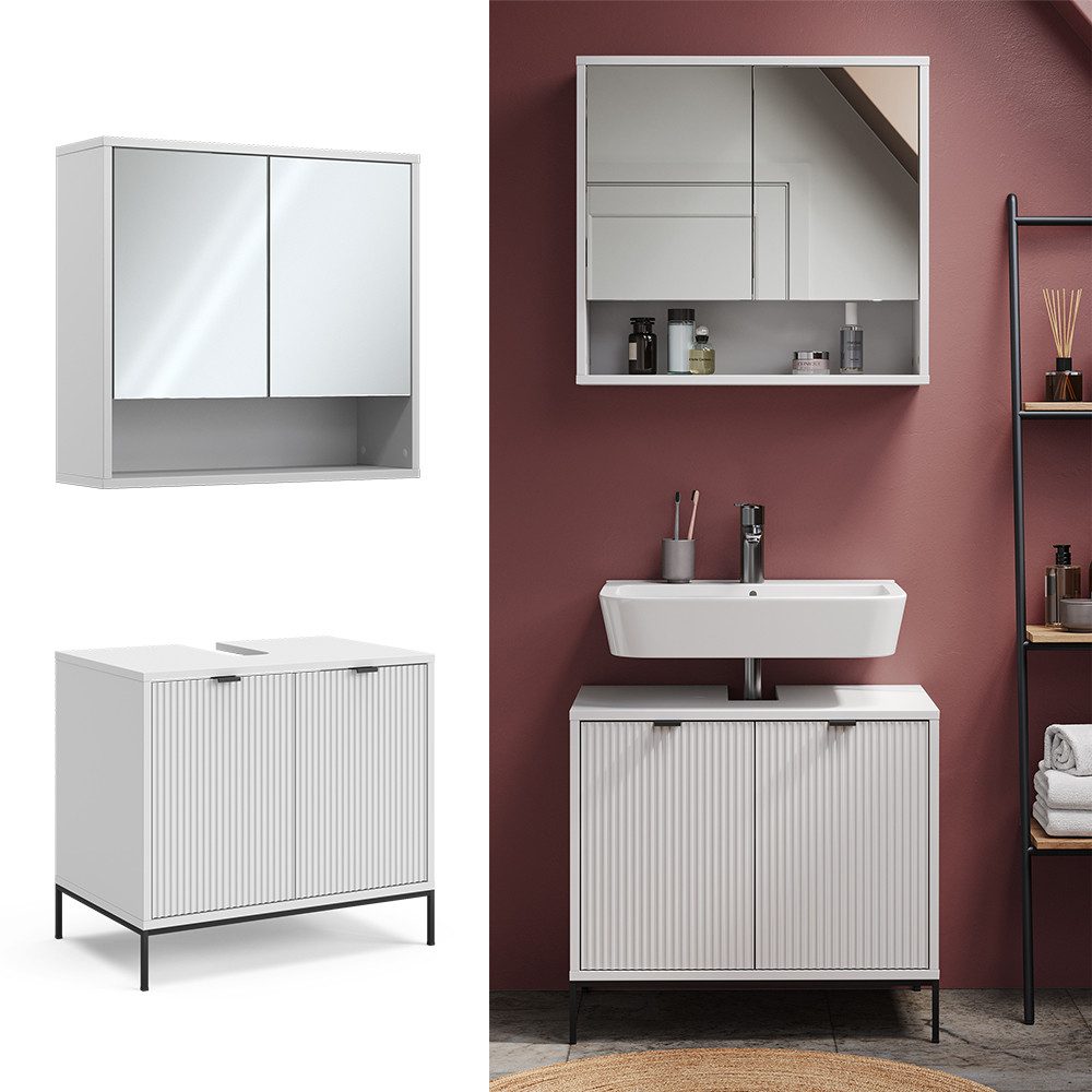 Vicco Badmöbel-Set Eliza, Weiß, 2 Teile, günstig online kaufen