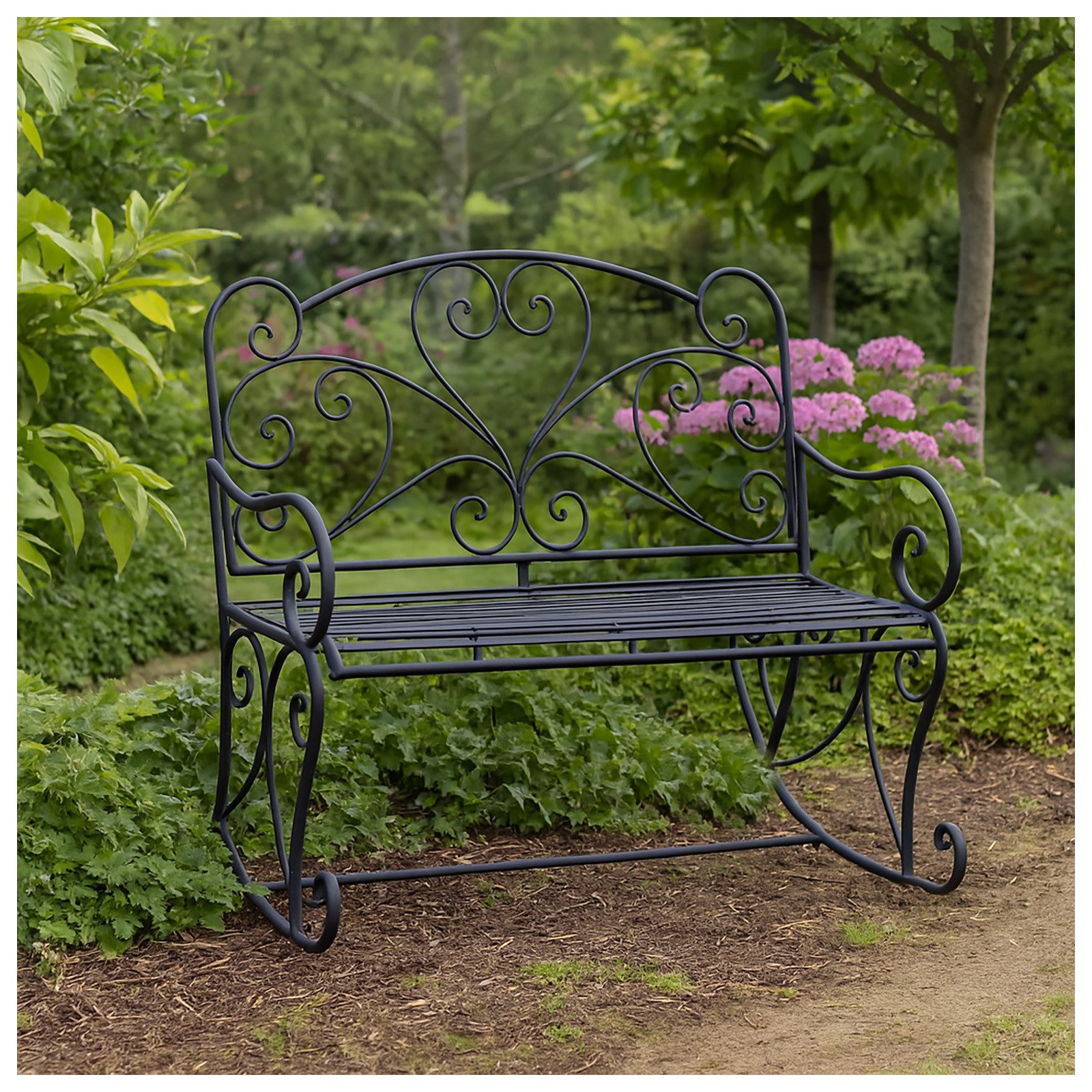 HTI-Living Gartenbank Nostalgische Metallbank Schaukelbank Curly günstig online kaufen