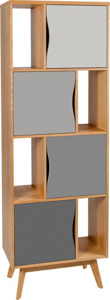 Woodman Bücherregal Avon, Höhe 191 cm, Holzfurnier aus Eiche, schlichtes  skandinavisches Design