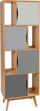 Woodman Bücherregal Avon, Höhe 191 cm, Holzfurnier aus Eiche, schlichtes skandinavisches Design