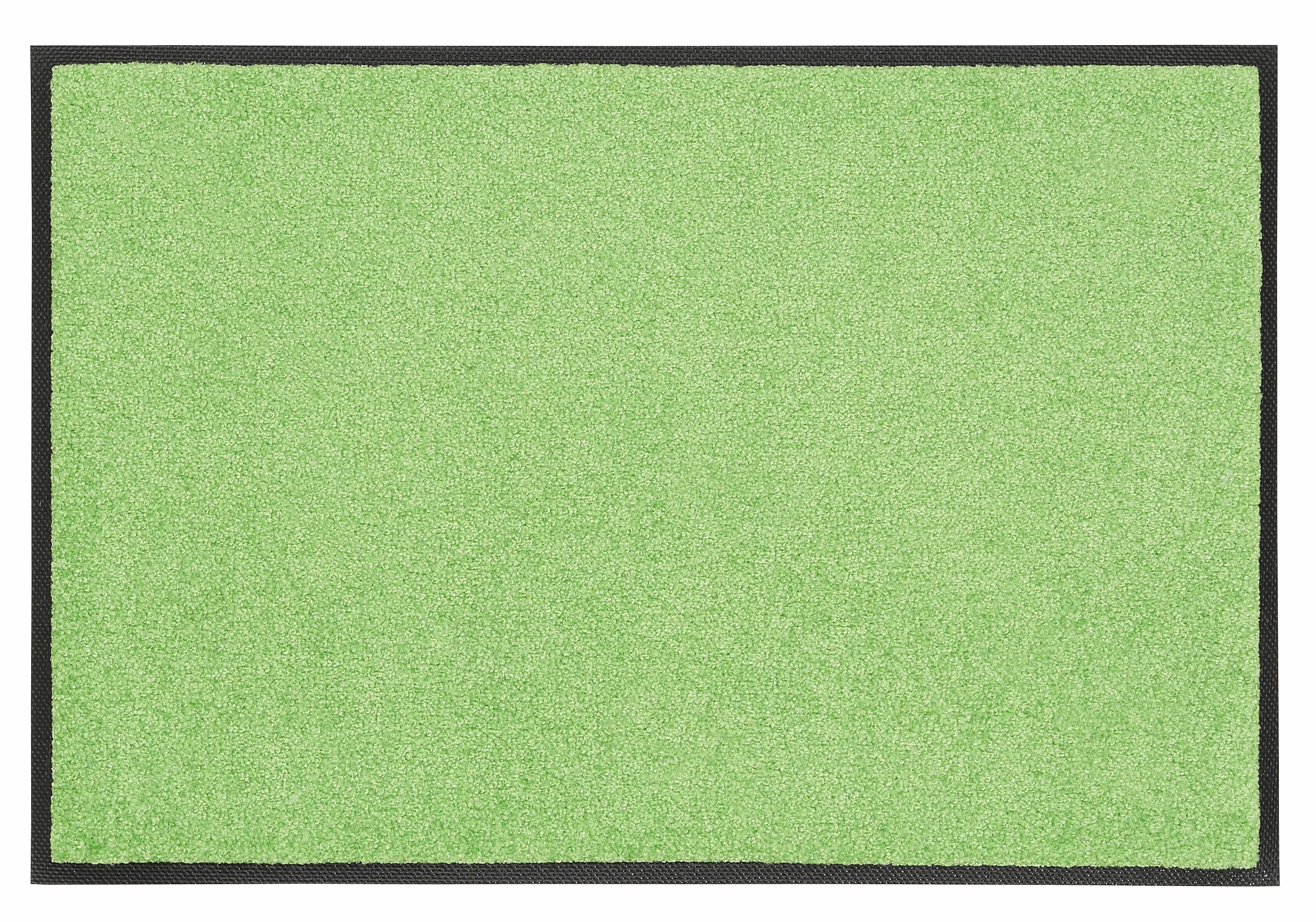 Fußmatte Trend Uni, wash+dry by Kleen-Tex, rechteckig, Höhe: 7 mm, Schmutzfangmatte, rutschhemmend, In- und Outdoor geeignet, waschbar apfelgrün