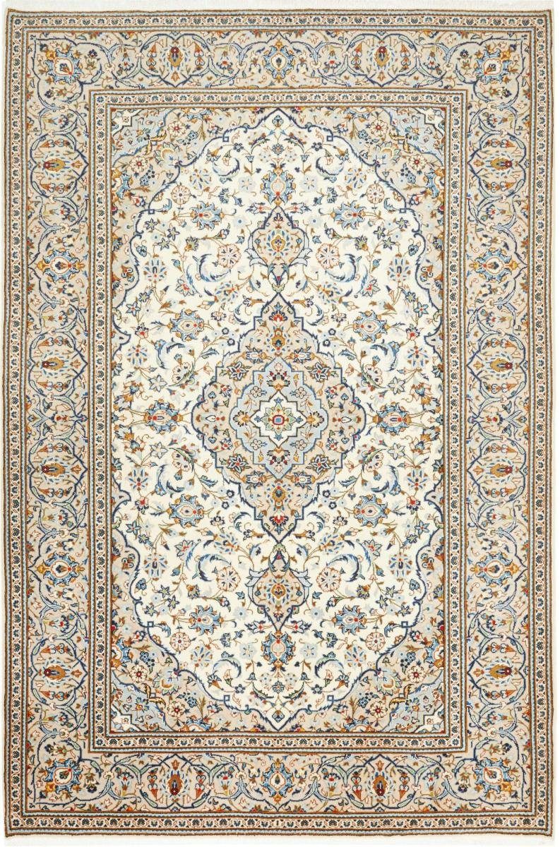 Orientteppich Keshan 201x301 Handgeknüpfter Orientteppich / Perserteppich, Nain Trading, rechteckig, Höhe: 12 mm