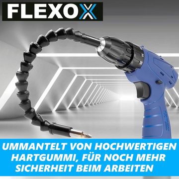 MAVURA FLEXOX Bithalter flexibel Verlängerung schwenkbar magnetisch Bit-Adapter Winkelaufsatz Akkuschrauber zu Winkelaufsatz Akkuschrauber, Winkelaufsatz Bit Winkelaufsatz Akkuschrauber Bohrer