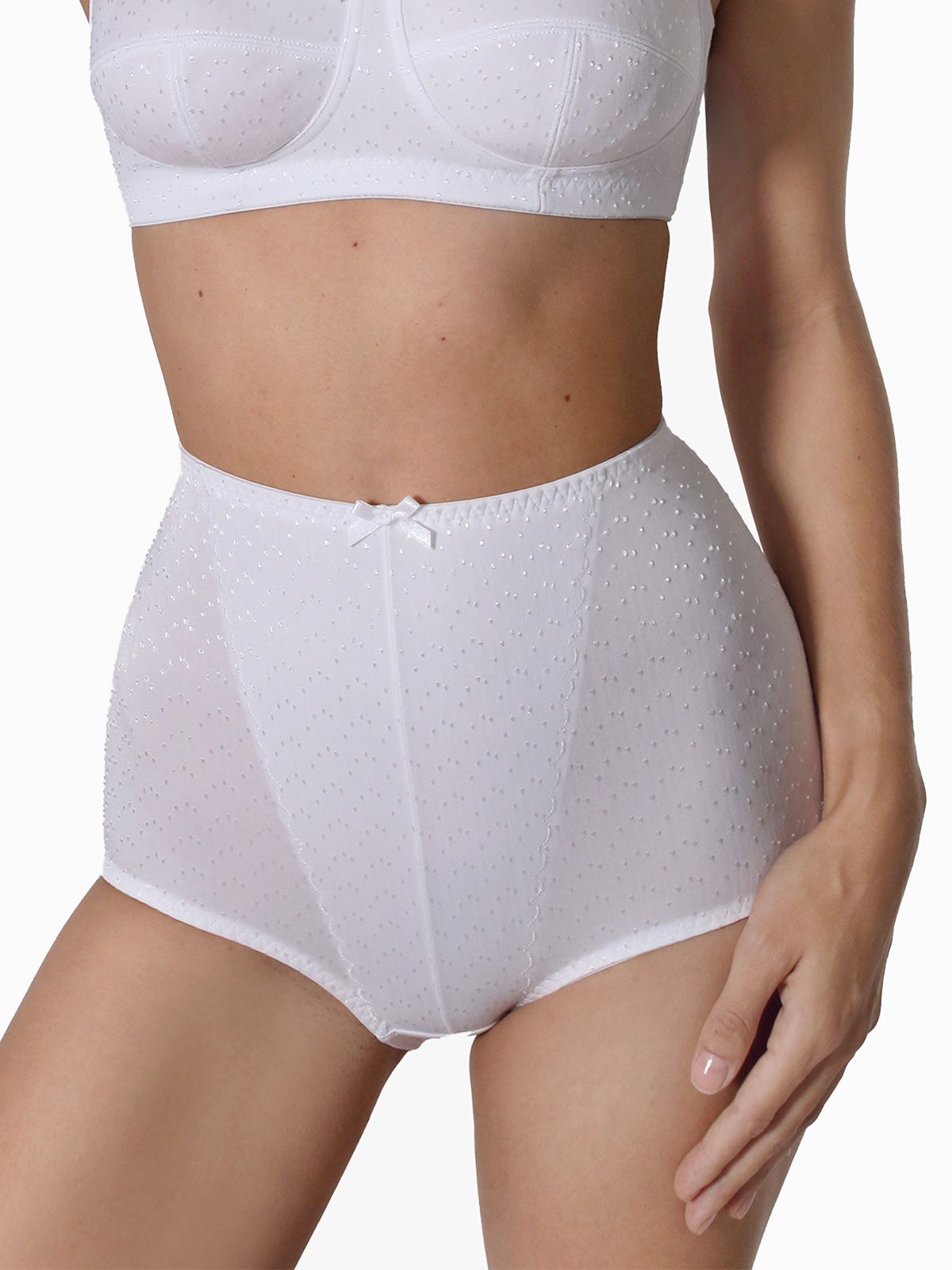 Sassa Miederhose Miederslip DOT JACQUARD (Stück, 1-St) Zwickel