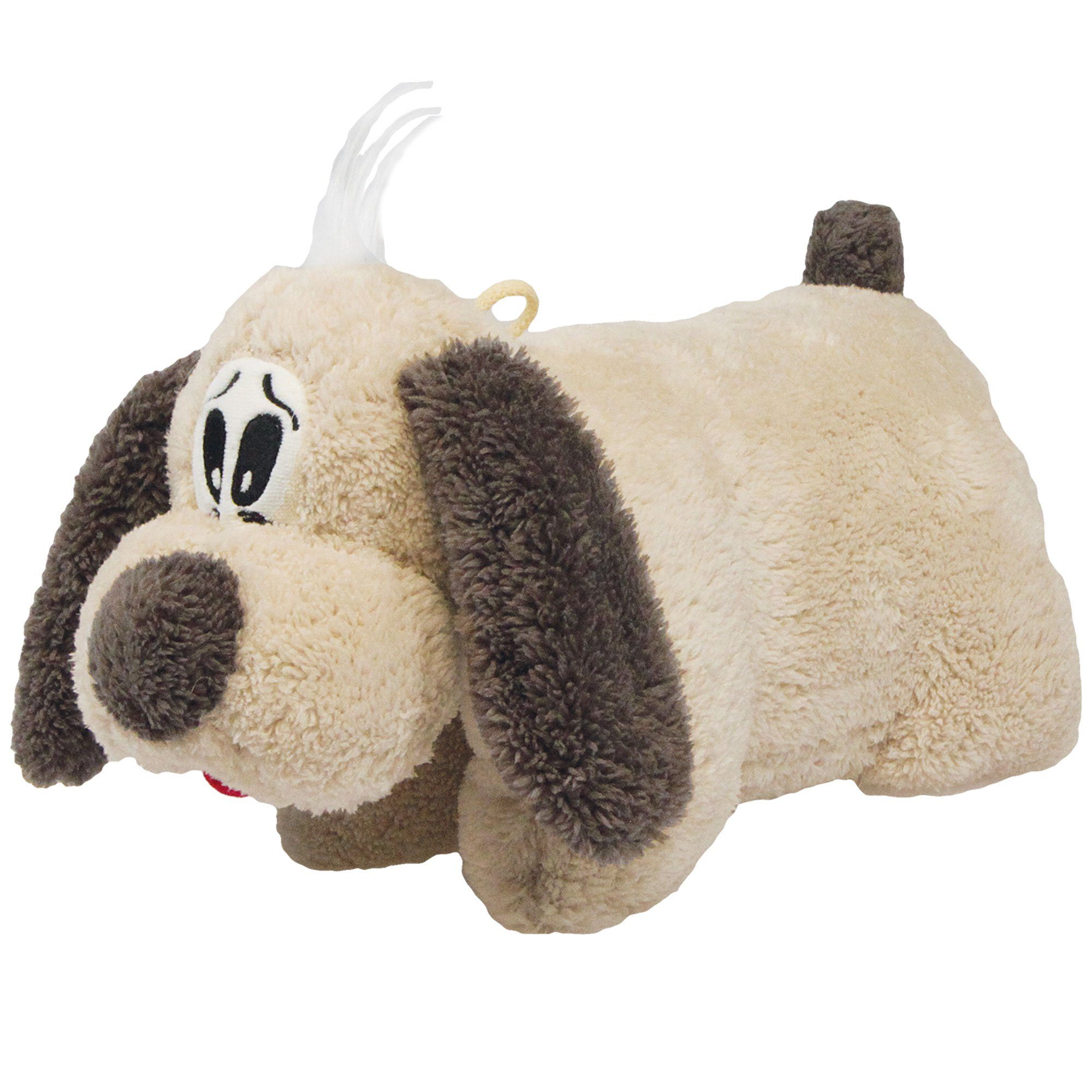 Schecker Tierkissen Kopfkissen "Hund" - auch als Kissen verwendbar, Aufklappbar