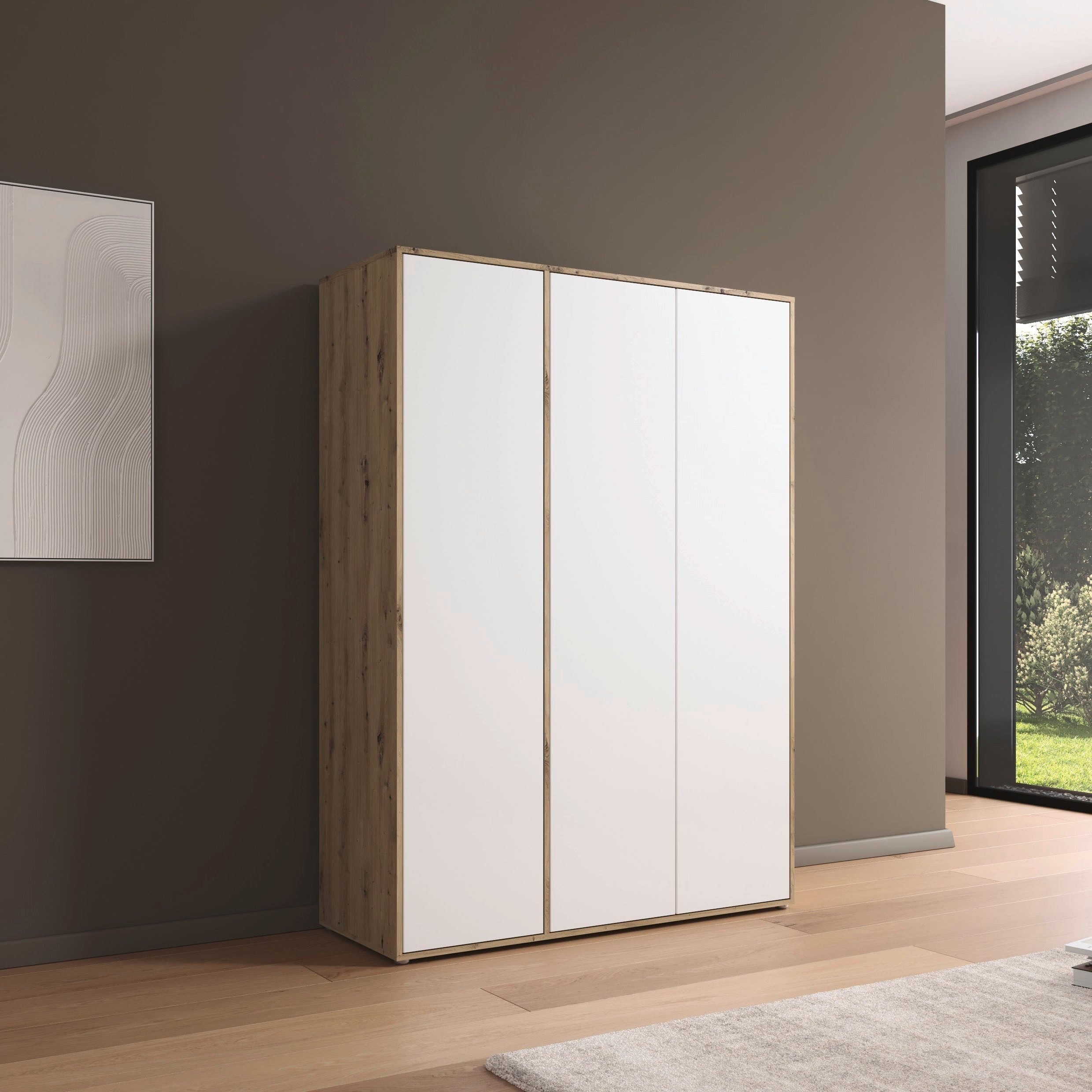 rauch Drehtürenschrank Kleiderschrank Schrank Garderobe Wäscheschrank NABILA viel Stauraum (in 3 verschiedenen Ausstattungen BASIC/CLASSIC/PREMIUM) in 2 Breiten mit Push-to-Open Funktion TOPSELLER MADE IN GERMANY