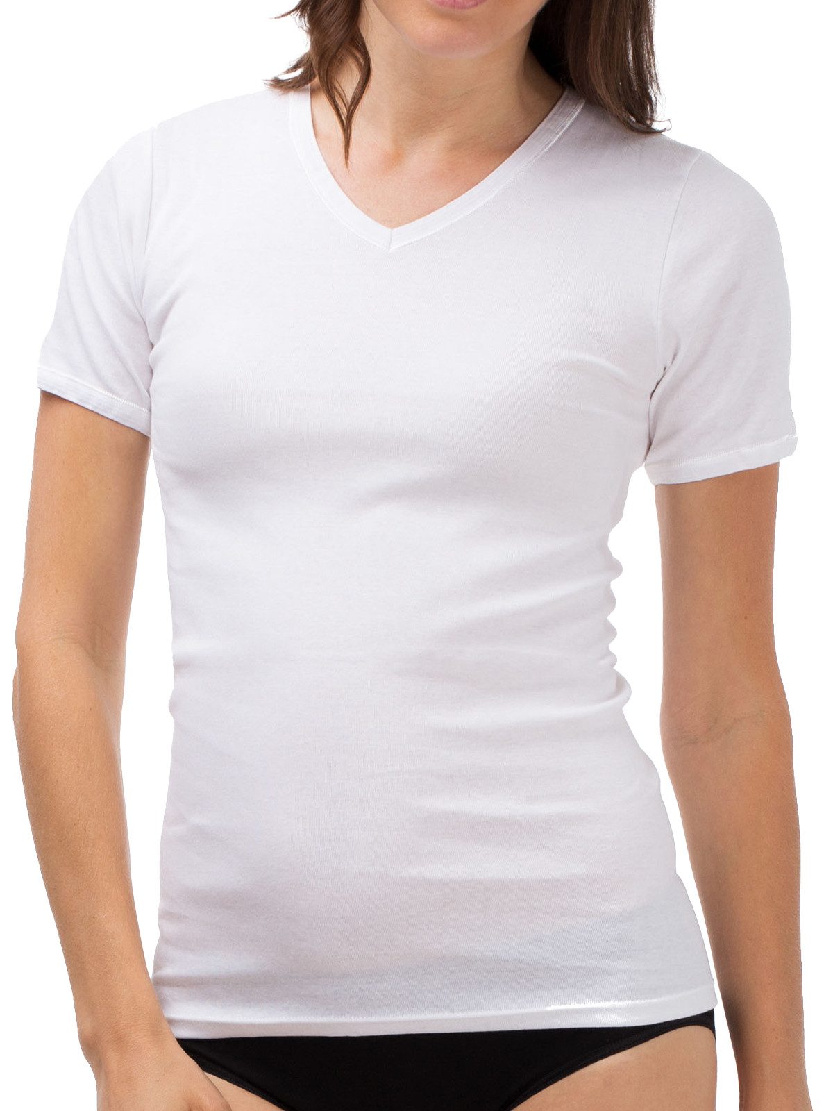 Schöller Unterhemd 3er Pack Damen T-Shirt Unterhemd Baumwolle Superge (Packung, 3-St) - – Bild 4 von 5