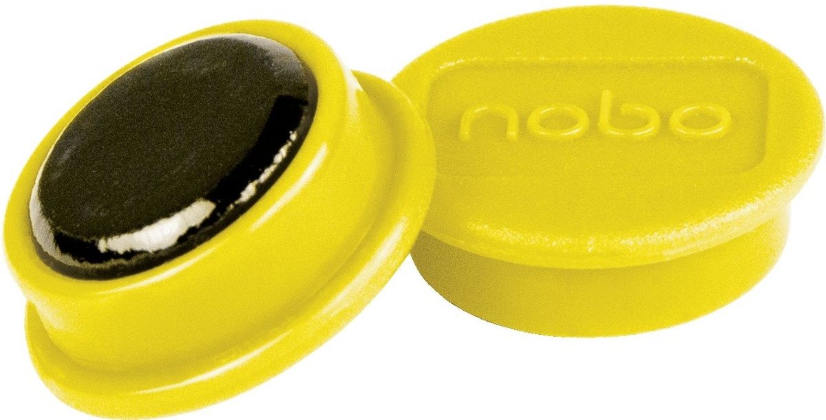 Thumbnail - NOBO Magnet Magnet rund 13mm VE=10 Stück gelb