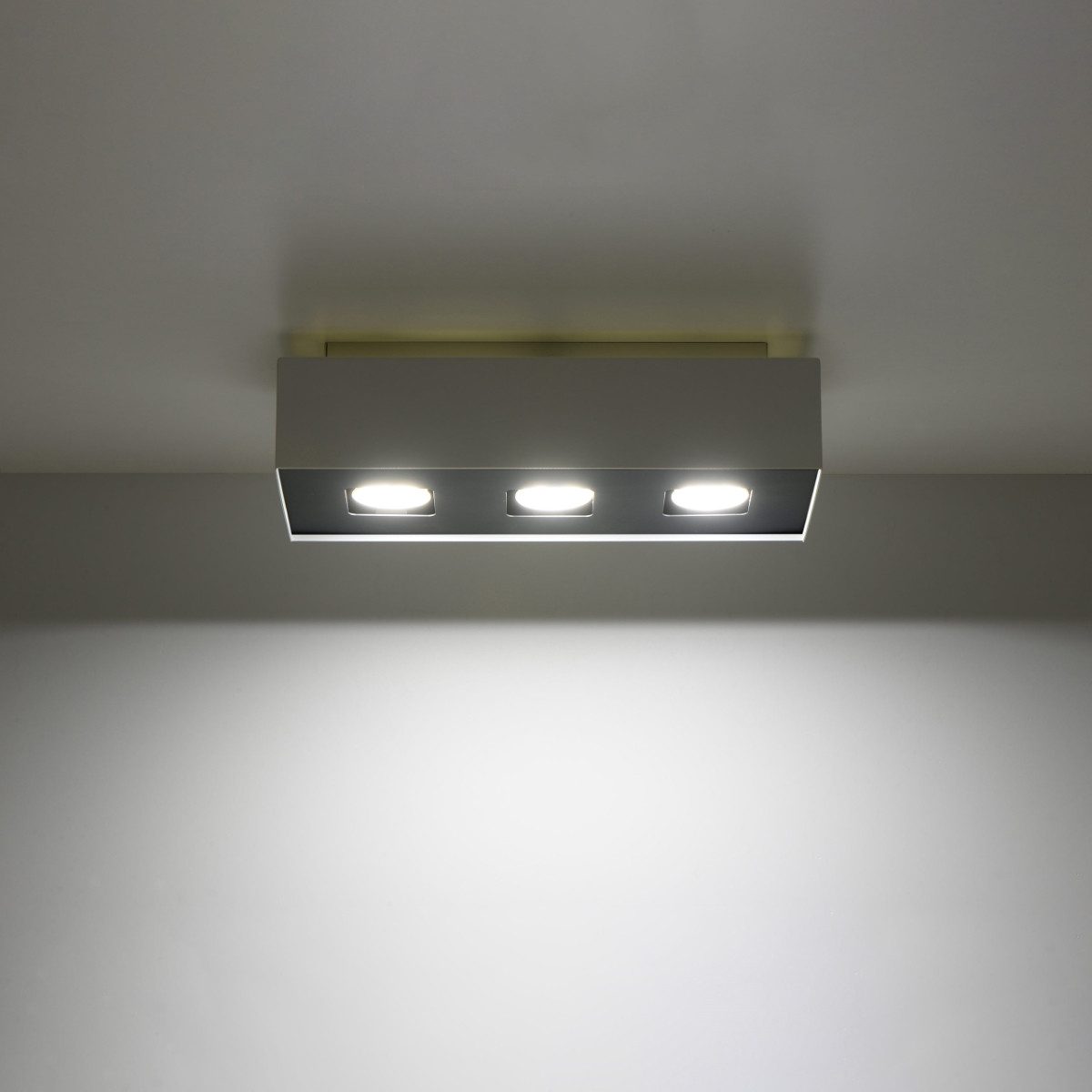 SOLLUX lighting Deckenleuchte Deckenleuchte Mono 3 Weiß, Nicht enthalten