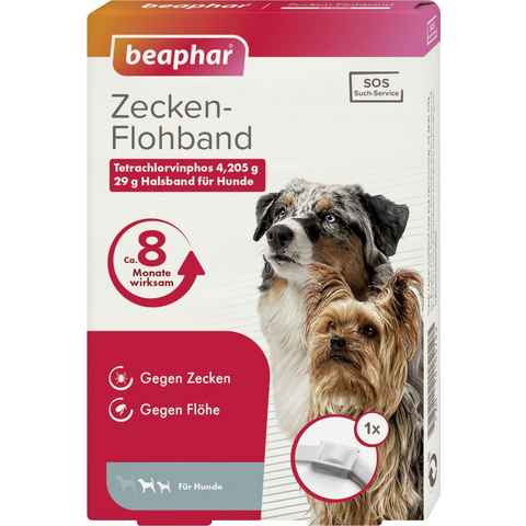 beaphar Flohhalsband Beaphar Zecken-Flohschutzband für Hunde 60 cm, Stoff