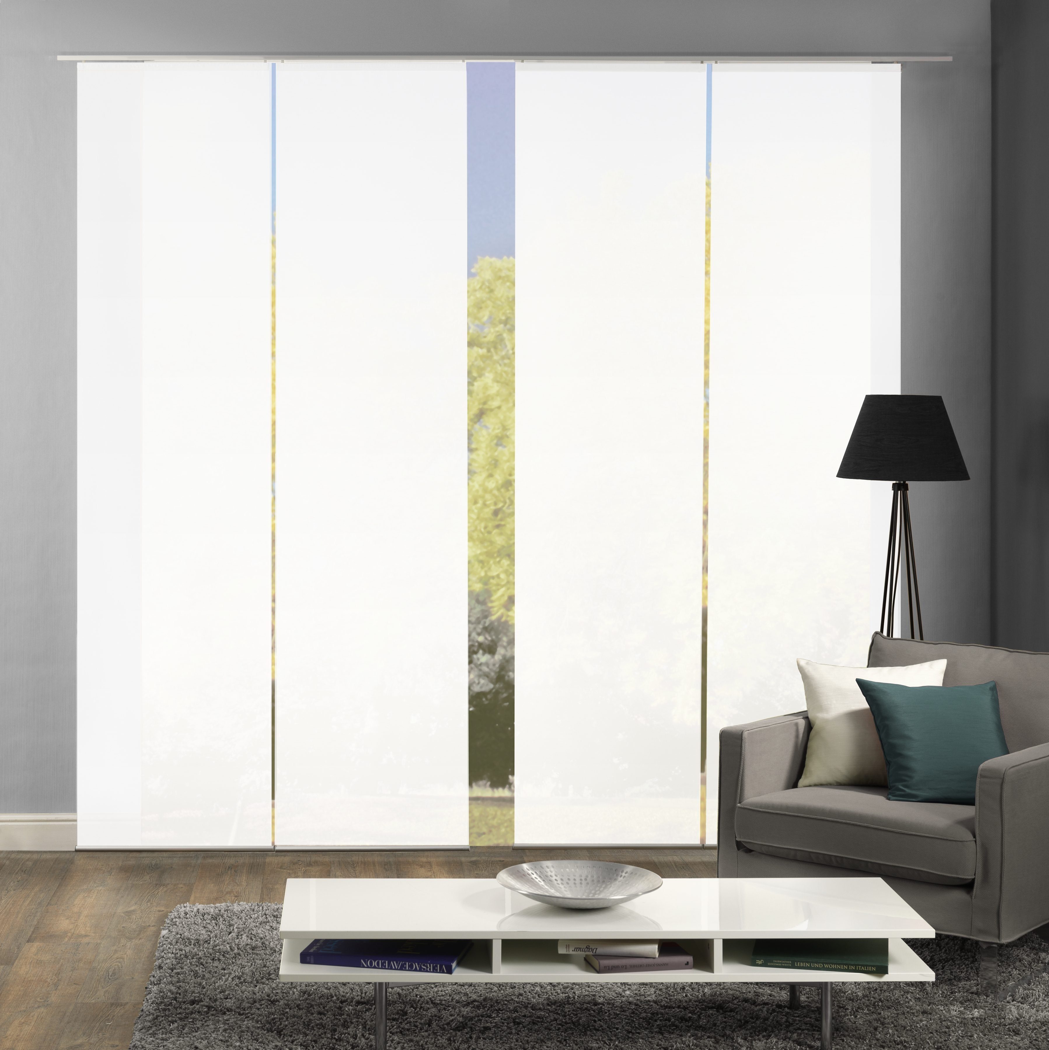 HOME WOHNIDEEN Schiebegardine "ROMA" Klettband 4 Stk. tlg. HxB: 245x60, ink günstig online kaufen