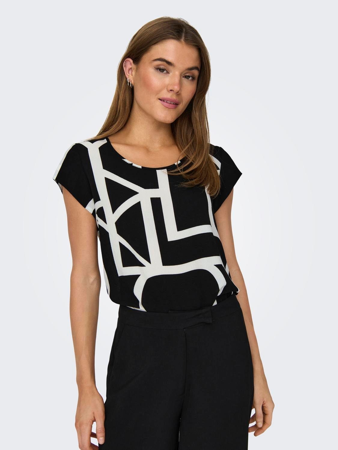 ONLY Shirtbluse ONLVIC S/S AOP TOP günstig online kaufen