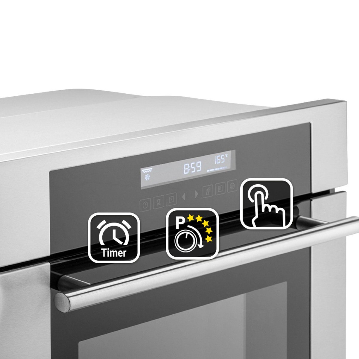 KKT KOLBE Einbaubackofen Backofen Elektroherd EB8015ED, DampfClean, Selbstreinigung