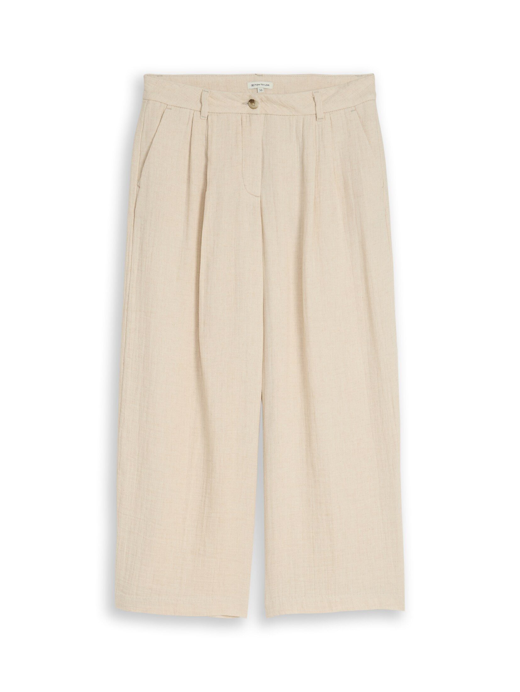 TOM TAILOR 7/8-Hose Hosen & Chino Culotte Hose mit Leinenanteil