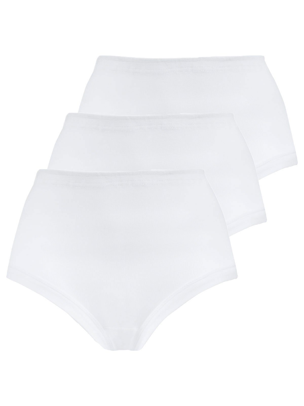 Von 3-St) Fine Damen - C. Taillenslip Nina Taillenslip (Packung, 3er weiss Cotton Pack