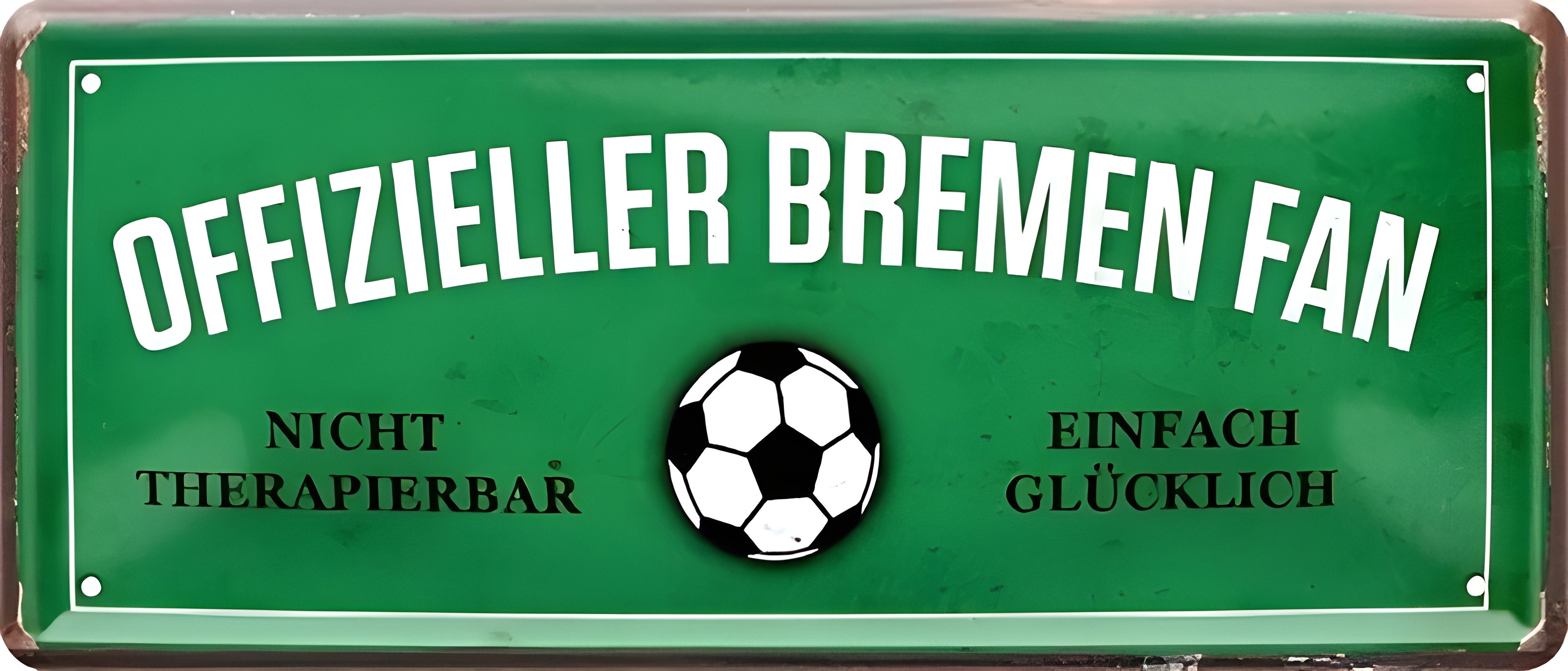 schilderkreis24 Metallschild Blechschild Offizieller Bremen Fan 28x12cm