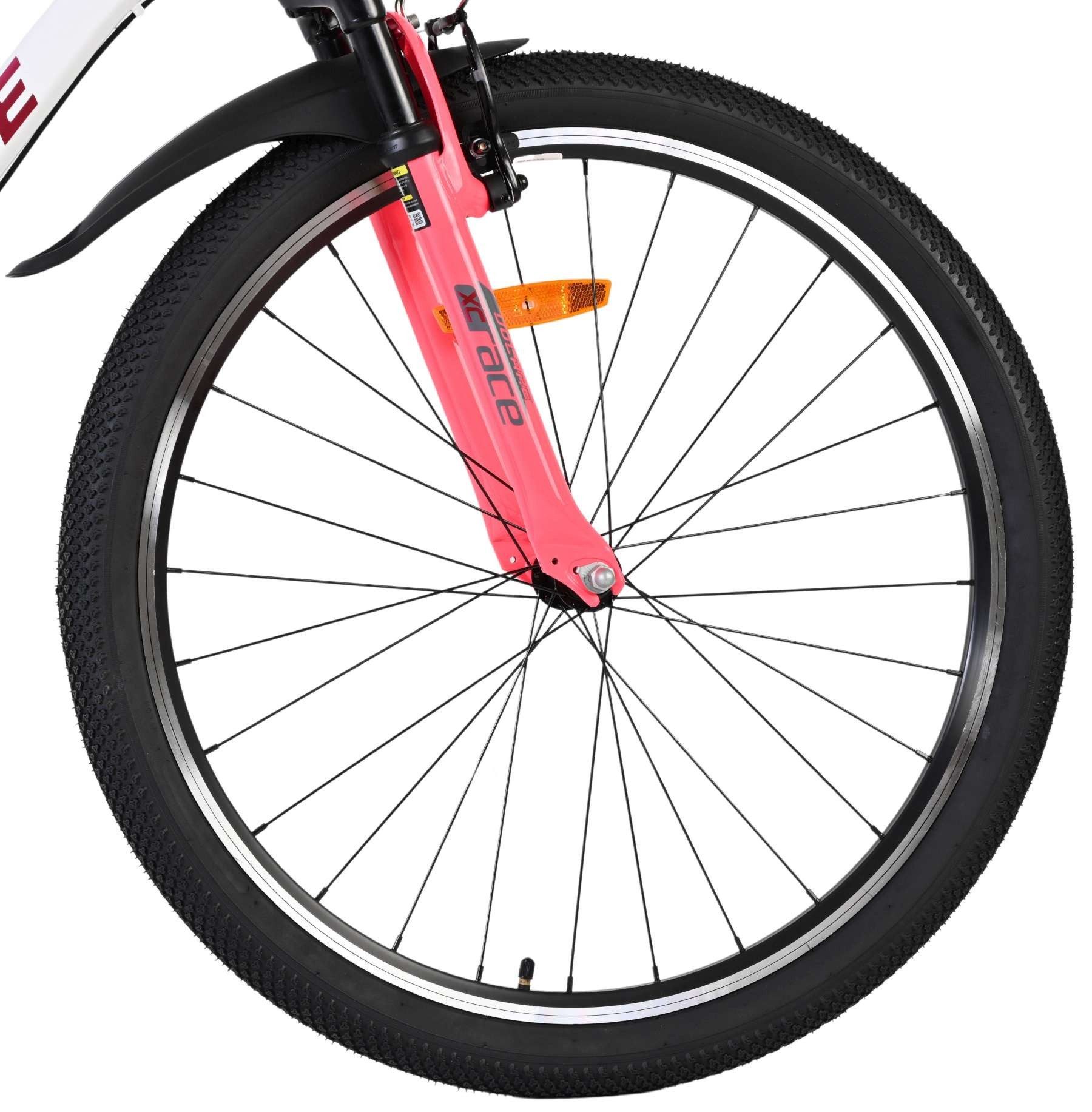 Volare Kinderfahrrad XC Race Kinderfahrrad - 26 Zoll - Nexus 3 - Weiß/Pink, Rücktrittbremse und Handbremse (V‑Bremse vorne), Luftreifen,8 kg