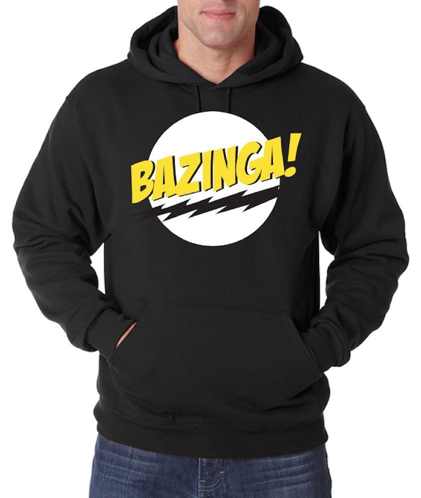 Youth Designz Kapuzenpullover Bazinga Herren Hoodie Pullover mit lustigem Print Schwarz